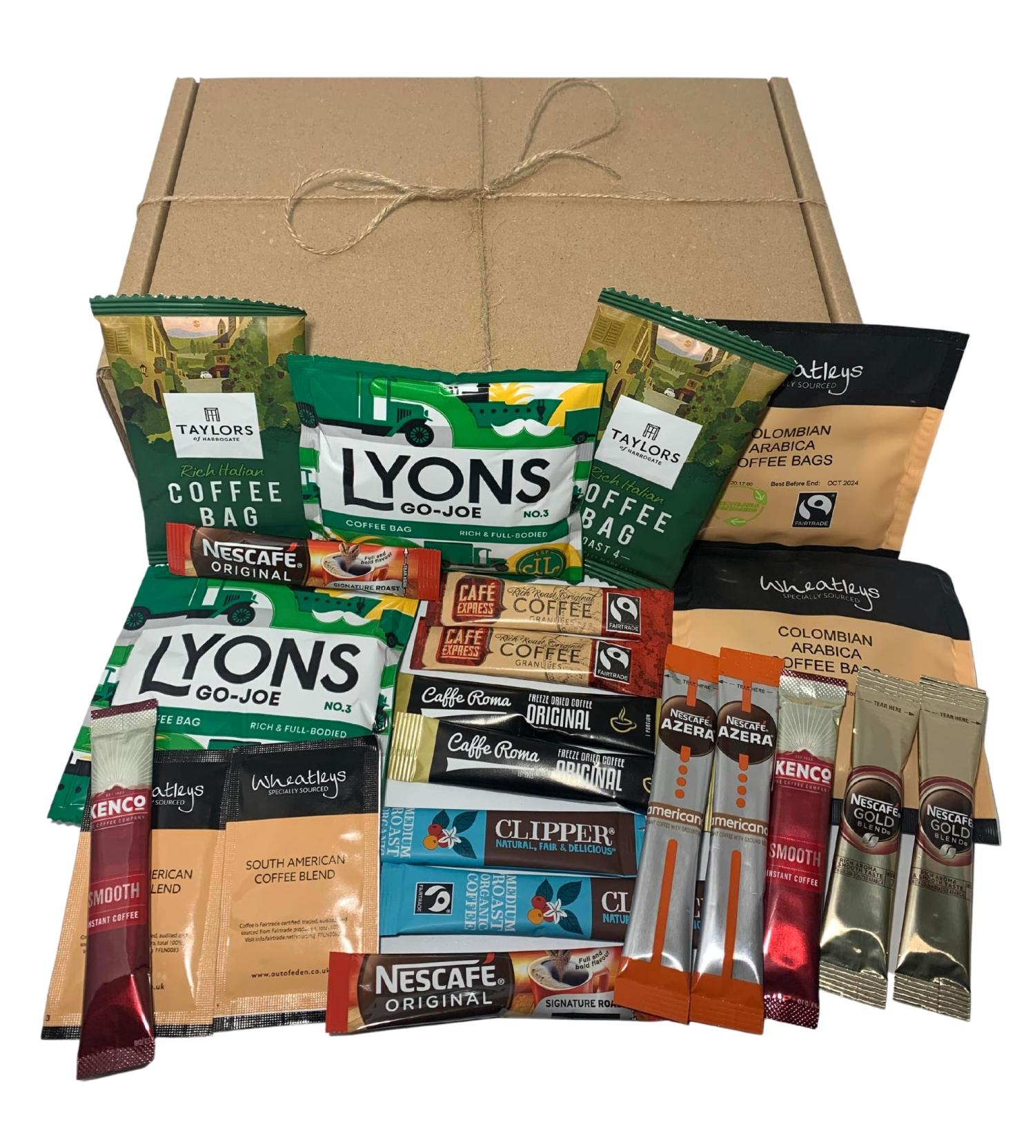 Premium Coffee Gift Set Bundle: 22 Sachets & Instant Coffee - Variety of Gourmet Flavors - Coffee Gifts Box - Buy Online on GoSupps.com