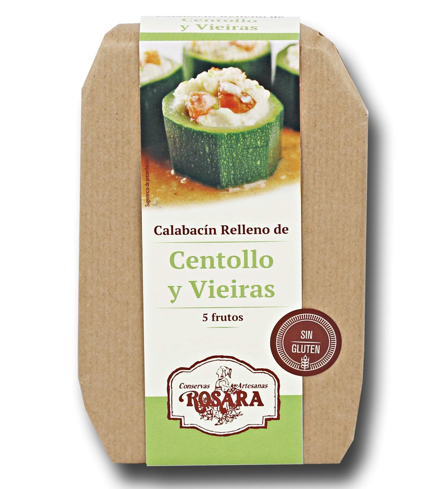 olivaoliva ZUCCHINI STUFFED WITH SPIDER CRAB AND SCALLOP GLUTEN FREE CAN 250 gr.