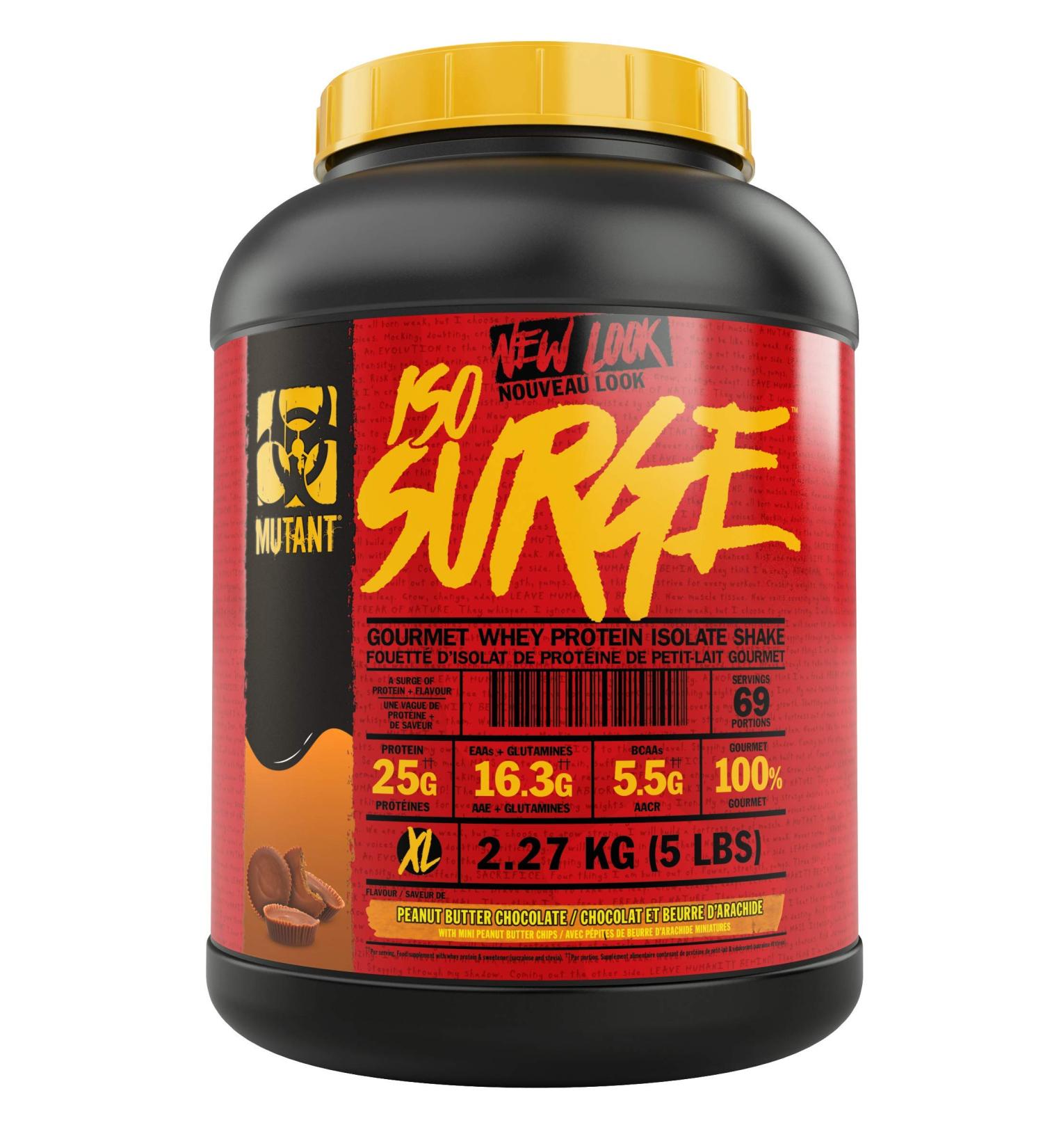 Mutant Iso Surge 5lbs - Peanut Butter Chocolate Protein Powder | Premium Whey | Fast Shipping Worldwide - Buy Online on GoSupps.com