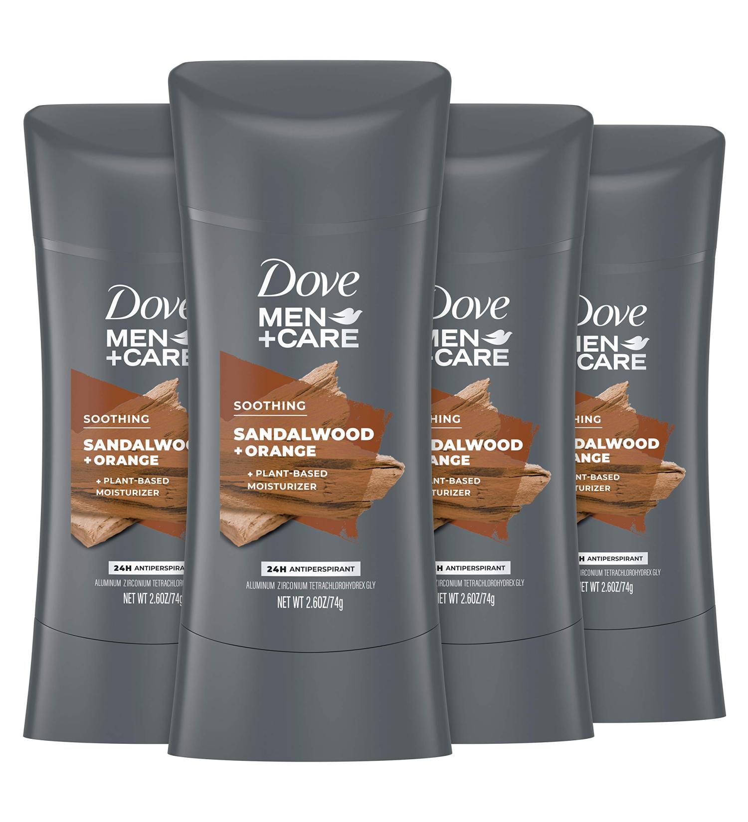 Dove Men+Care Sandalwood & Orange Antiperspirant Deodorant 2.6 oz - 4 Pack - Buy Online on GoSupps.com