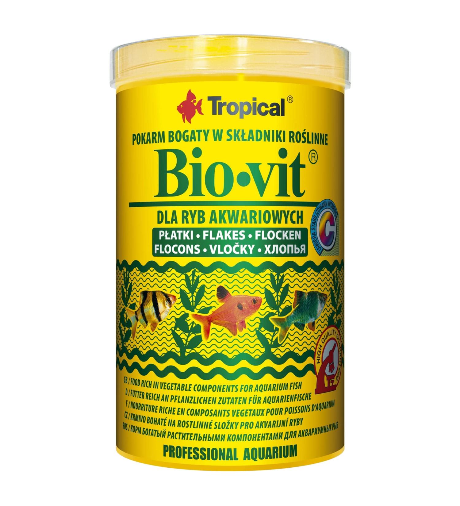 Tropical Bio-VIT 1000ml / 200g - Food Rich in Plant Components for Aquarium Fish