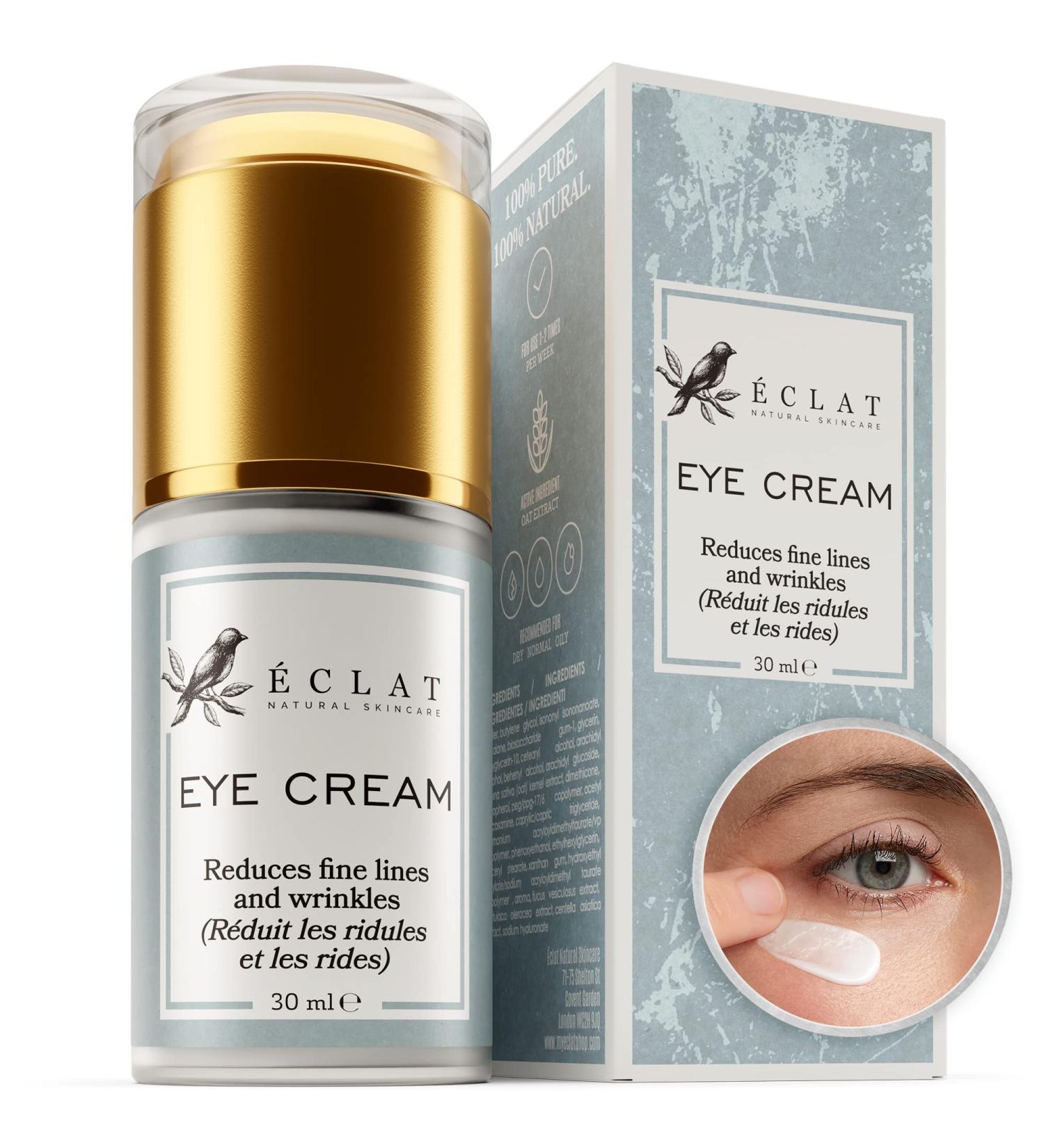 Organic Eye Cream for Dark Circles and Puffiness with Vitamin E - Anti-Aging Treatment for Men & Women - Buy Online on GoSupps.com