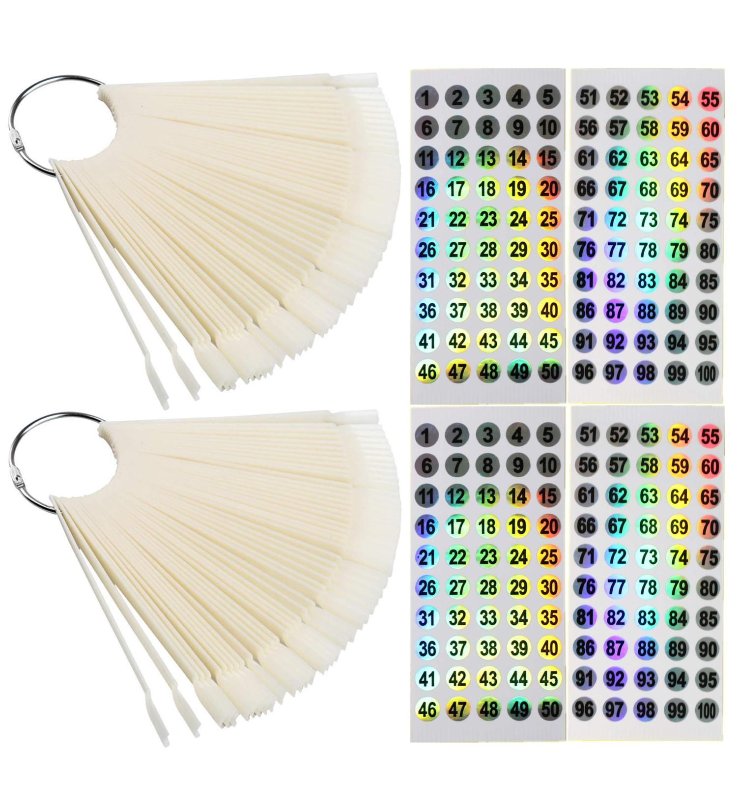 Nail Swatch Sticks with Ring - 100pcs Natural Nail Color Display & Art Supplies - Buy Online on GoSupps.com
