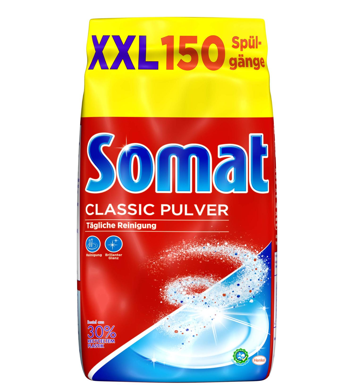 Somat Classic Dishwasher Cleaner Powder 3kg - Bulk Pack for Daily Cleaning & Brilliant Shine - Buy Online on GoSupps.com