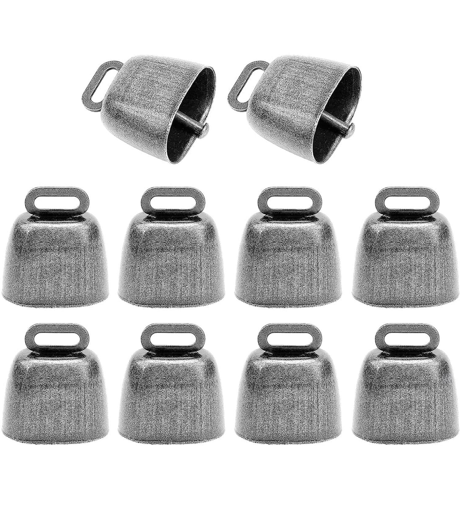 Buy KQNM 10-Piece Cow Bell Set | Retro Iron Farm Animal Bells for Cattle Goats Horses & Sheep - Perfect for Christmas & Crafts - Buy Online on GoSupps.com