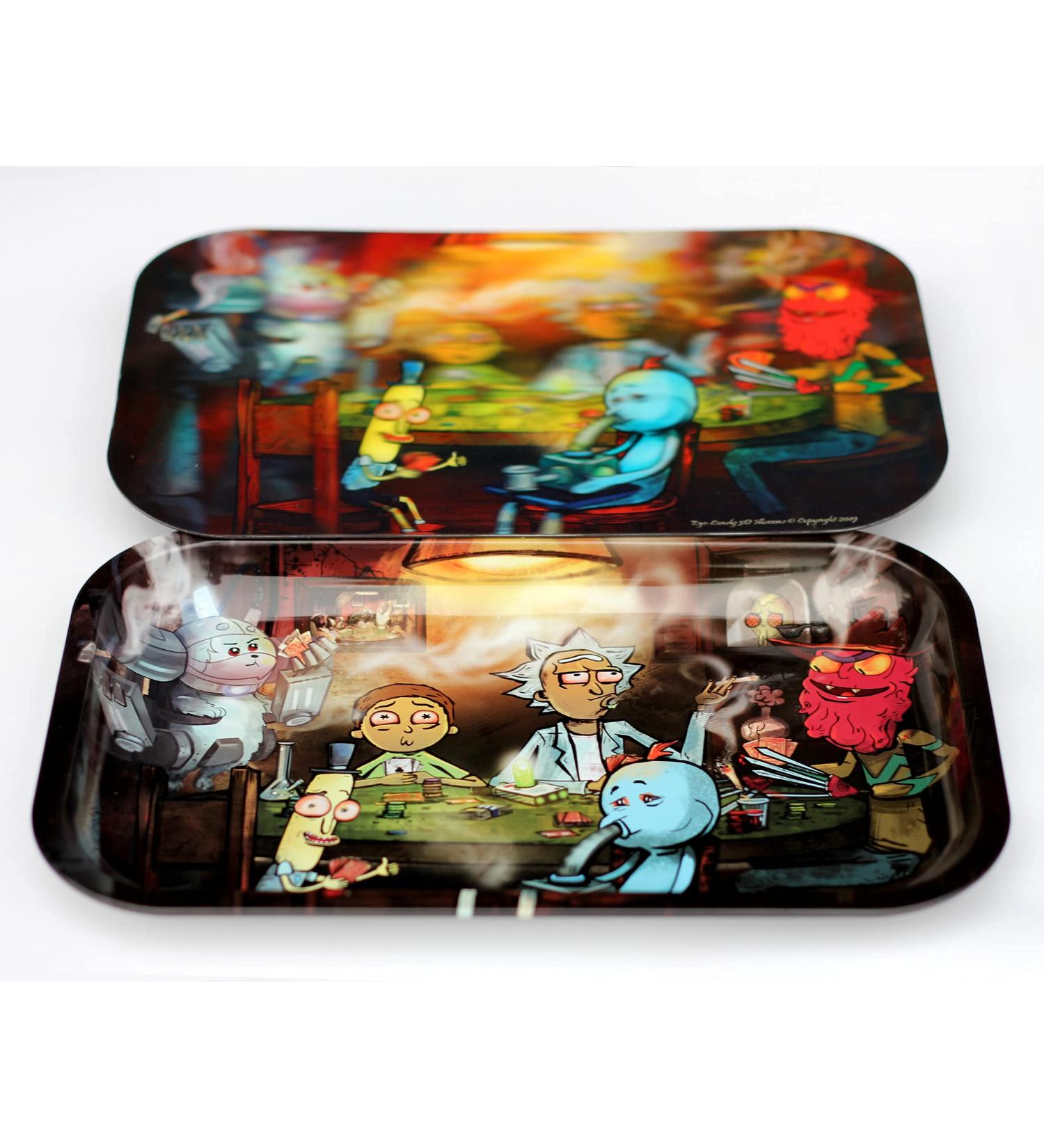 3D Art Magnetic Rolling Tray Cover - R&M Playing Poker Design - Buy Online on GoSupps.com