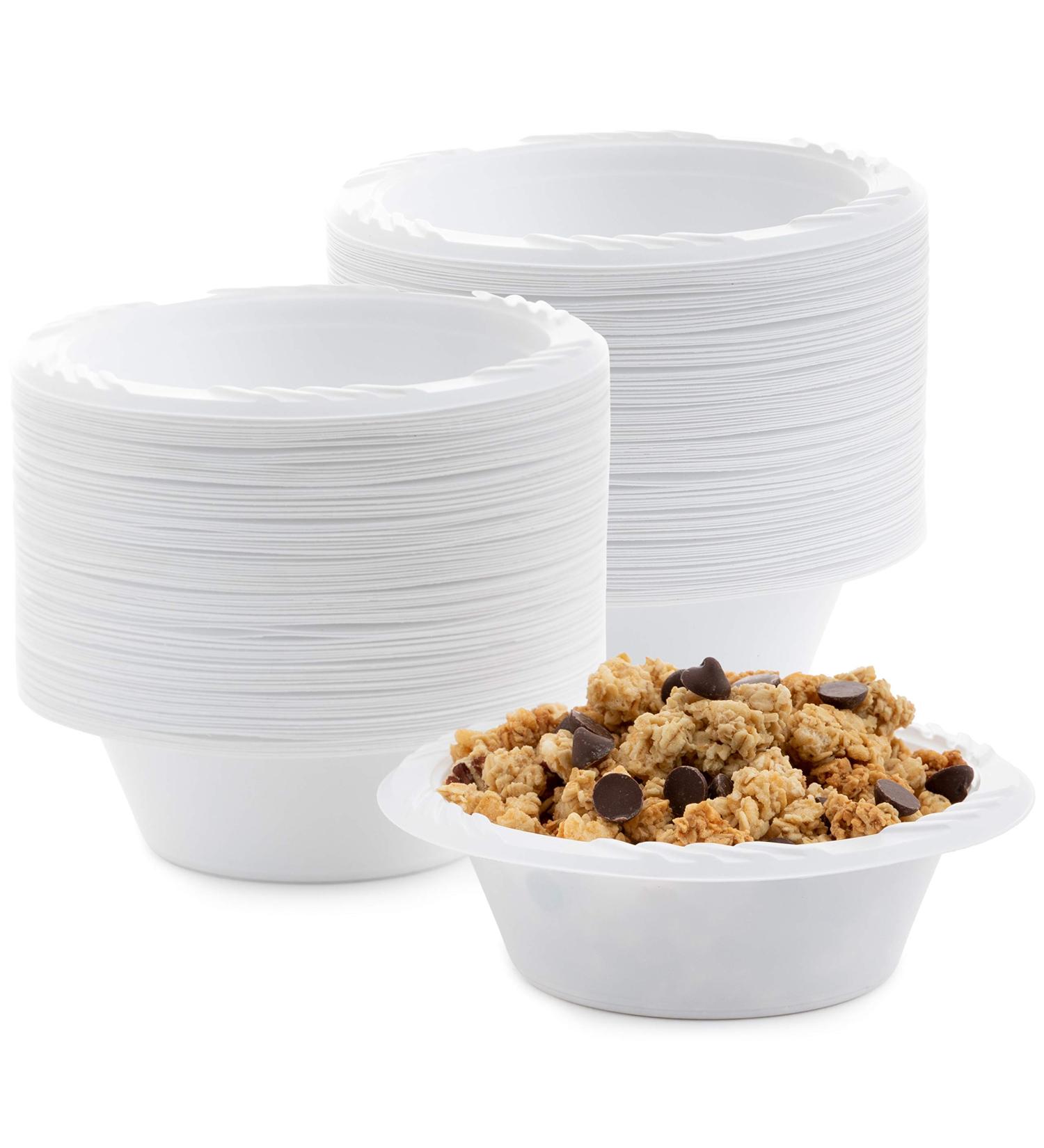 White 12 oz. Plastic Bowls - 100 Count | Durable and Stylish Design - Buy Online on GoSupps.com