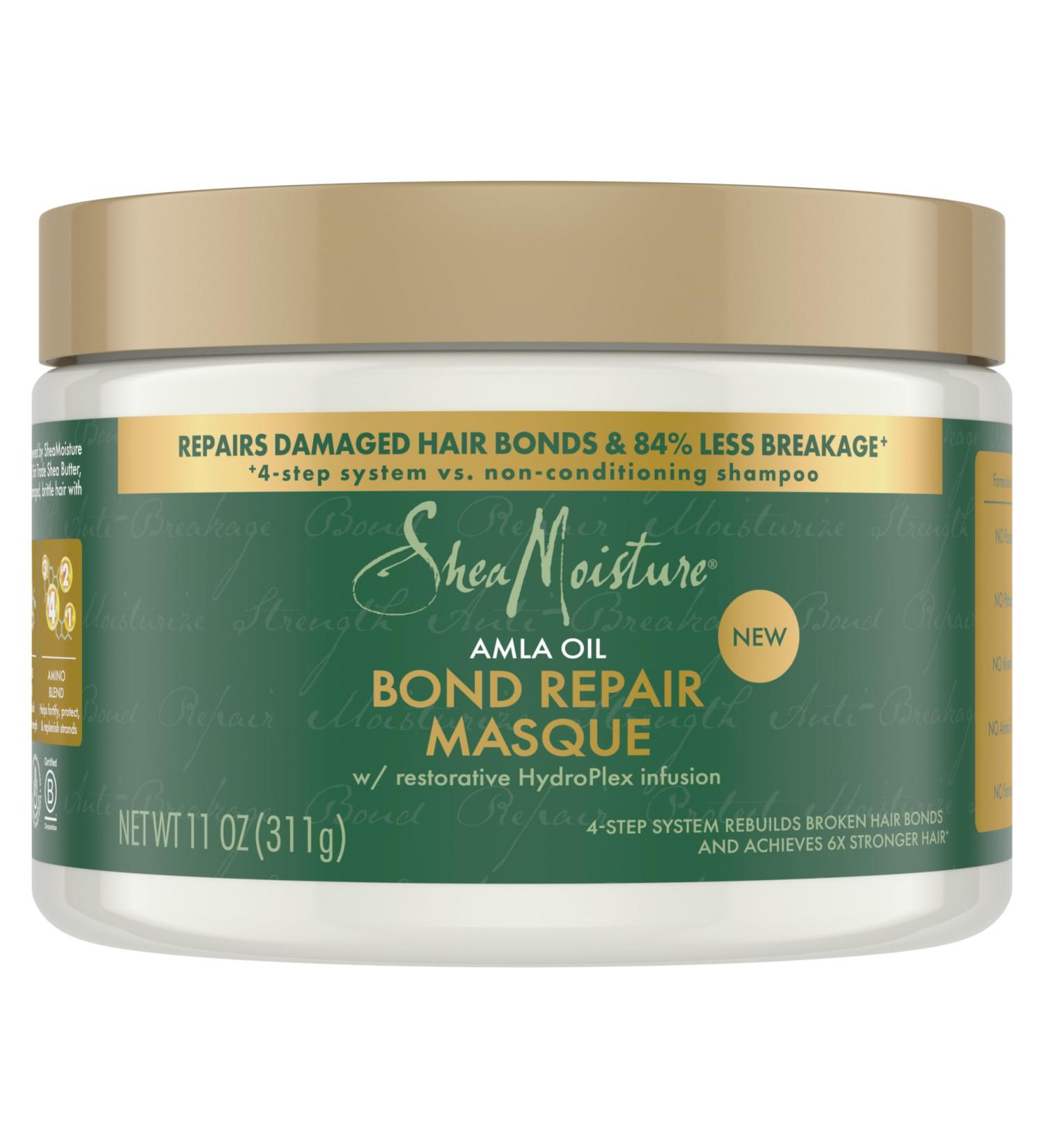 SheaMoisture Bond Repair Masque with Amla Oil | Strengthen & Moisturize Hair | Restorative HydroPlex Infusion - 11 oz - Buy Online on GoSupps.com