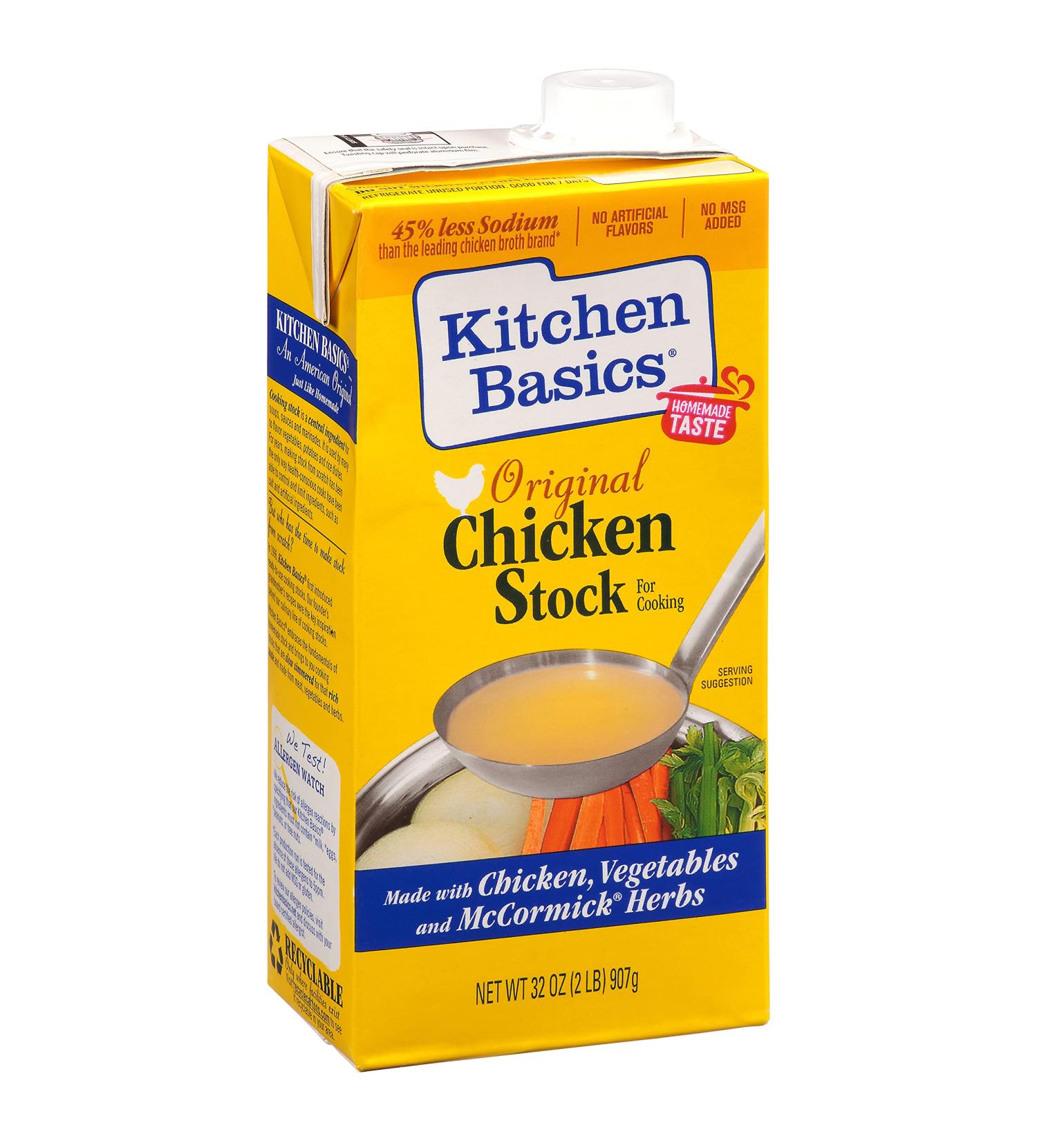 Kitchen Basics Original Chicken Stock  32 fl oz 2 Pound (Pack of 1) - Buy Online on GoSupps.com