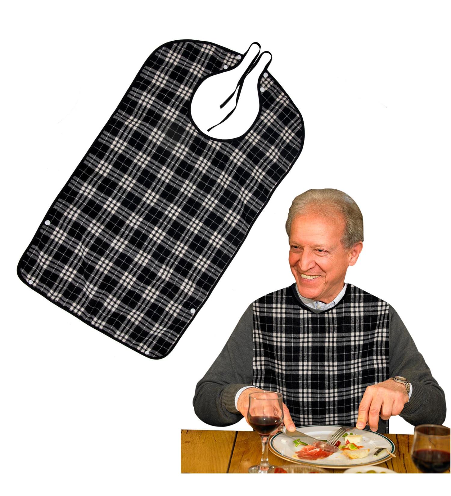Shop Sewokon Adult Bibs - Stylish Black Bibs for Adults | International Shipping Available - Buy Online on GoSupps.com
