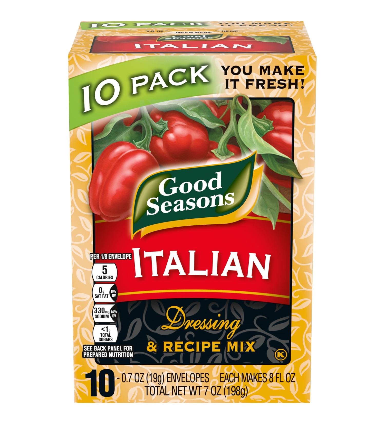 Good Seasons Italian Dressing & Recipe Mix - 0.7 oz (Pack of 10) - Buy Online on GoSupps.com