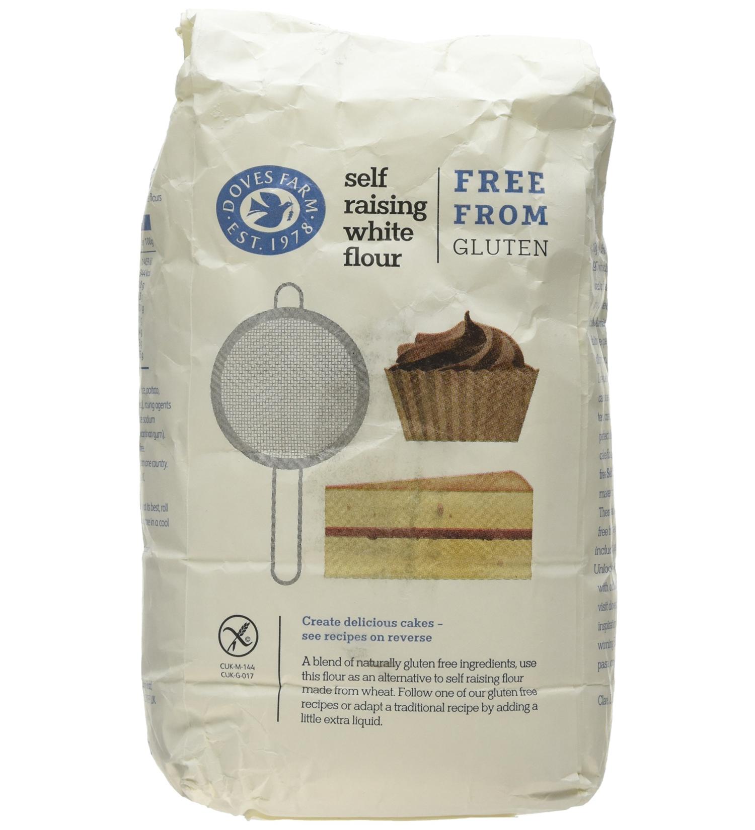 Doves Farm Gluten Free Self Raising White Flour 1kg - Premium Quality for Gluten-Free Baking - Buy Online on GoSupps.com