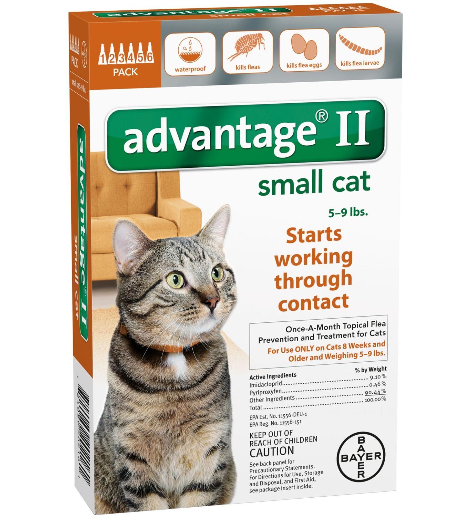 Bayer Animal Health Advantage II Small Cat 6-Pack