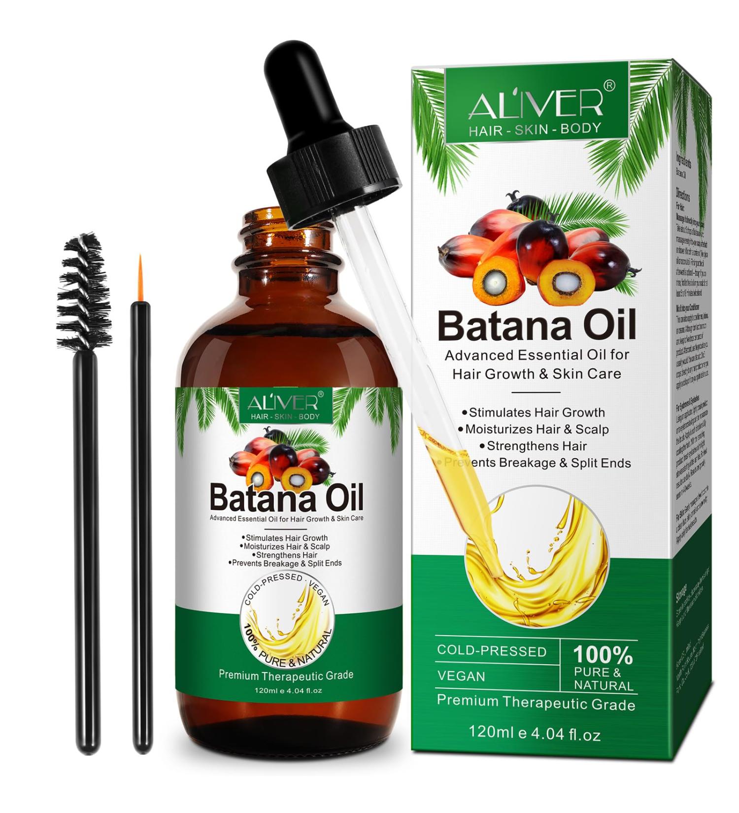 120ml Batana Oil for Hair Growth Raw Batana Oil Organic Strengthening and Thickening Hair Repair Damaged Hair Nourishes Scalp Natural Batana Oil for Hair Skin & Nails 4.04 fl.oz - Buy Online on GoSupps.com