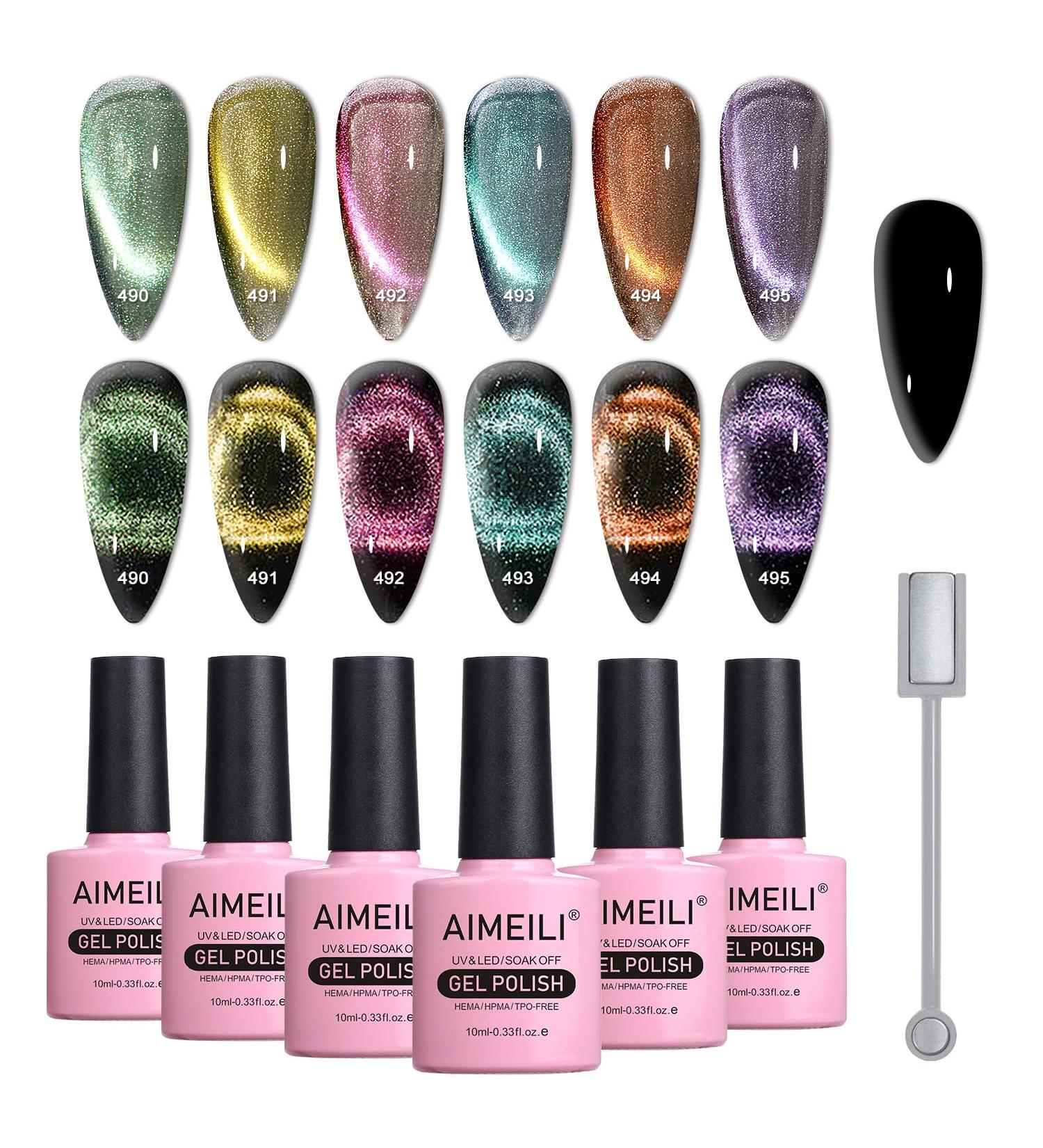 AIMEILI Gel Nail Polish UV LED Soak Off Nail Art Manicure Pedicure Ideal for Salon Studios & Home Use Long Lasting & Easy to Apply KIT6-48 - Buy Online on GoSupps.com