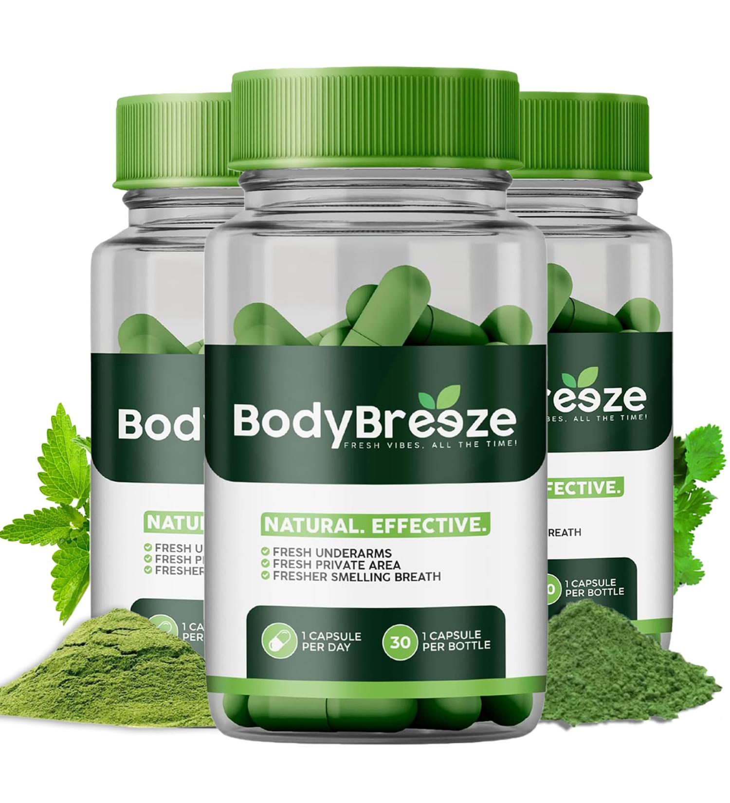 BodyBreeze Internal Deodorant Supplement | Natural Chlorophyll 90 Capsules for Body Odor Control Gut Health and Fresh Breath | Vegan Detox Support & Skin Health | Odor Eliminator for Men & Women - Buy Online on GoSupps.com