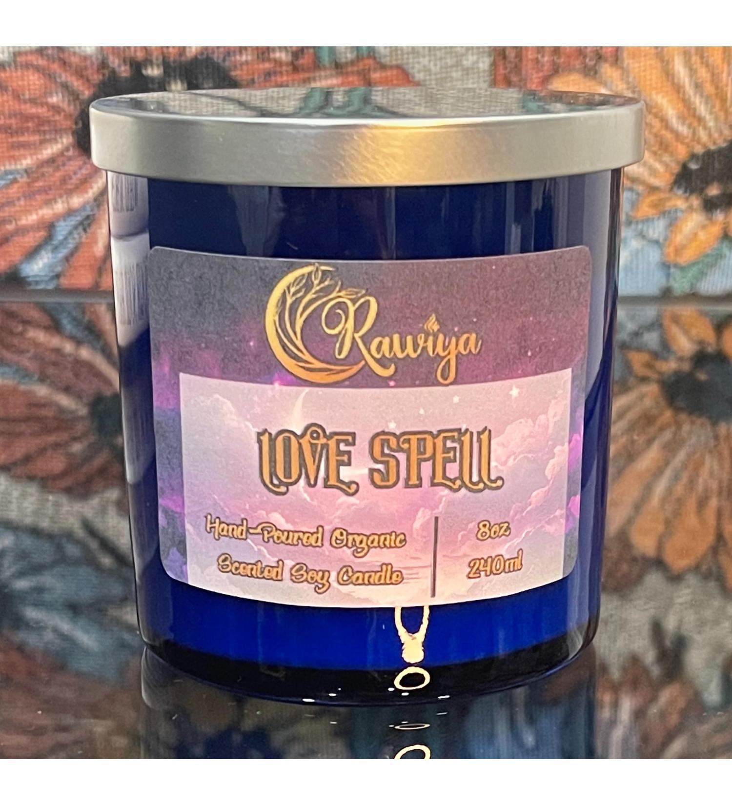 Love Spell Hand-Poured Scented Candle | 8oz | 50-60 Hour Burn | Aromatherapy for Home & Office | Promote Calmness | Blue & Purple - Buy Online on GoSupps.com