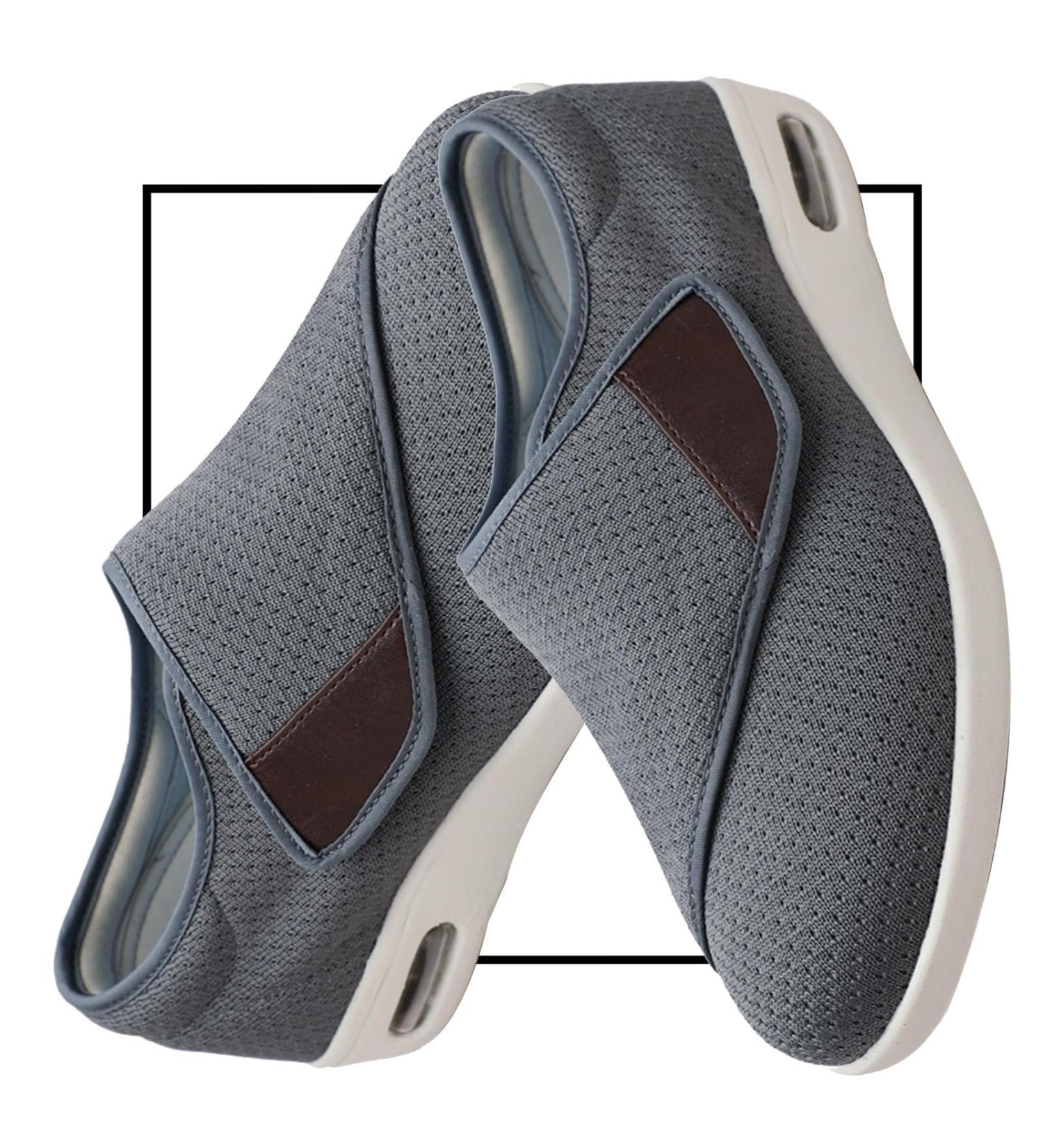Shop Women's Diabetic Sandals | Adjustable Men's Diabetic Shoes with Arch Support & Memory Foam - 4 Grey - Buy Online on GoSupps.com