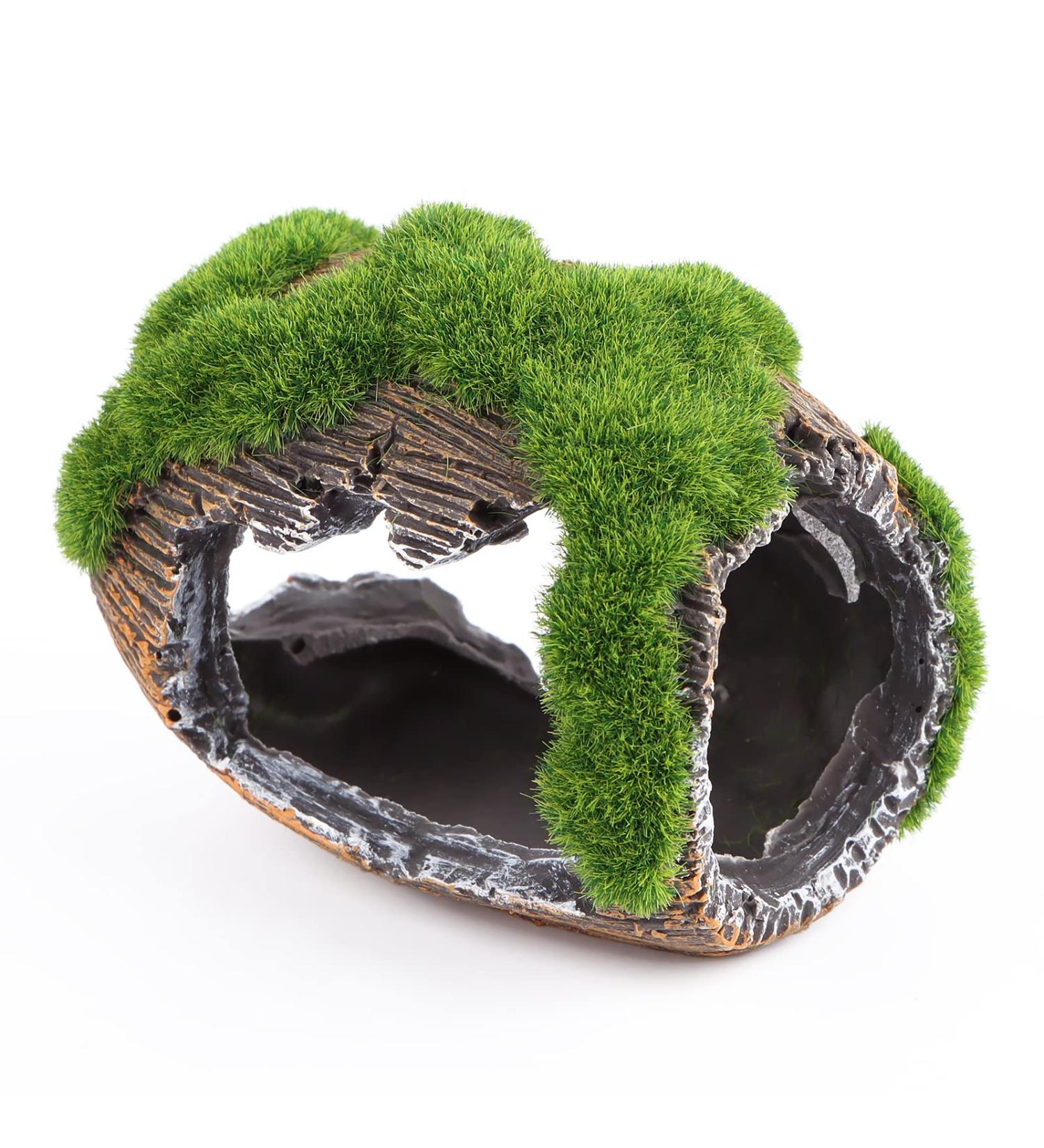 Shop Aquarium Decoration - Realistic Moos Deko Resin Cave Ornament for Fish & Shrimp | 3.34 x 2.55 x 2.75 inches - B-green - Buy Online on GoSupps.com