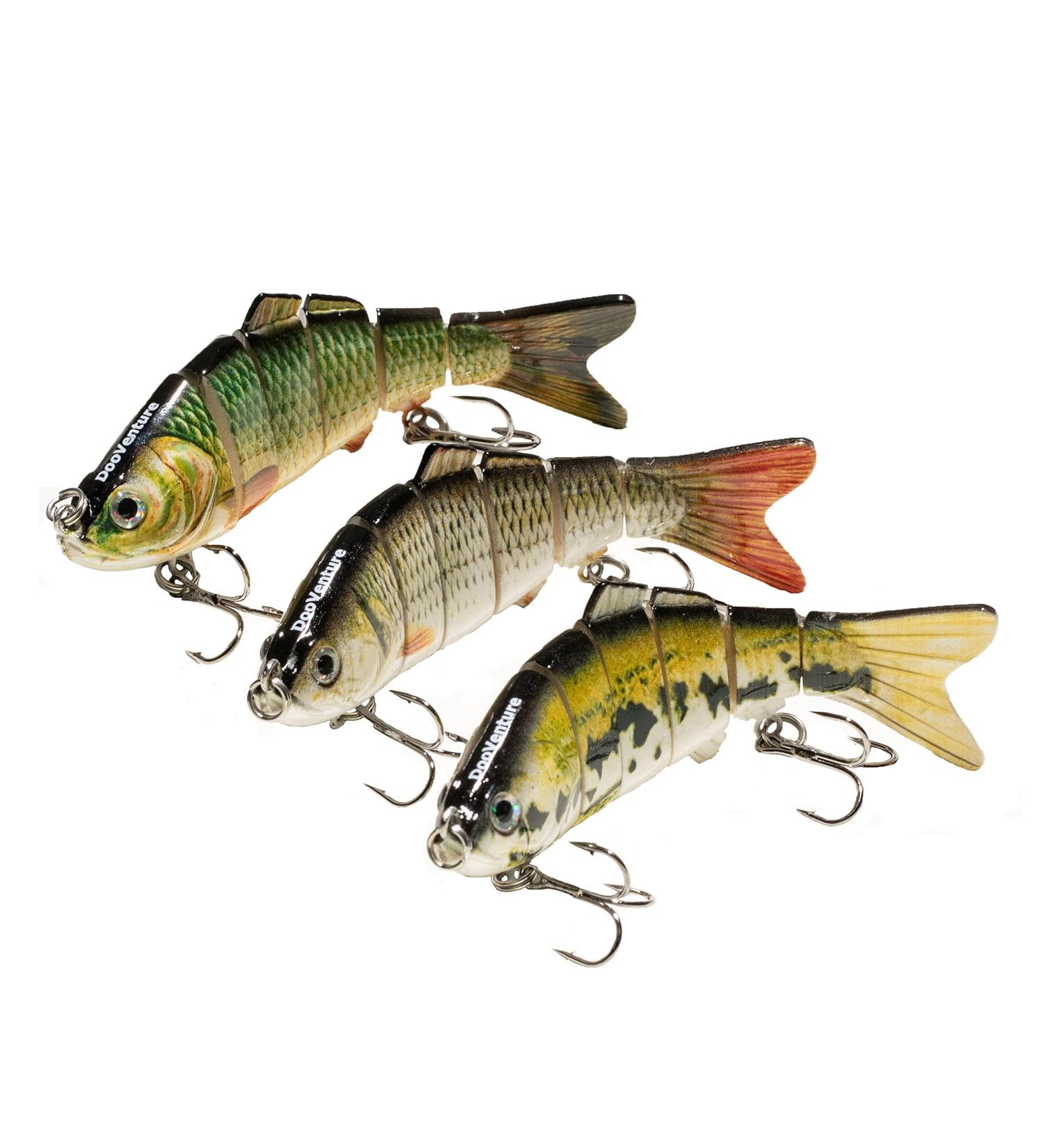Dooventure Multi-Jointed Fishing Lures Kit - Bass Trout Swimbaits for Freshwater/Saltwater - Slow Sinking Hard Baits 0.7oz - Buy Online on GoSupps.com