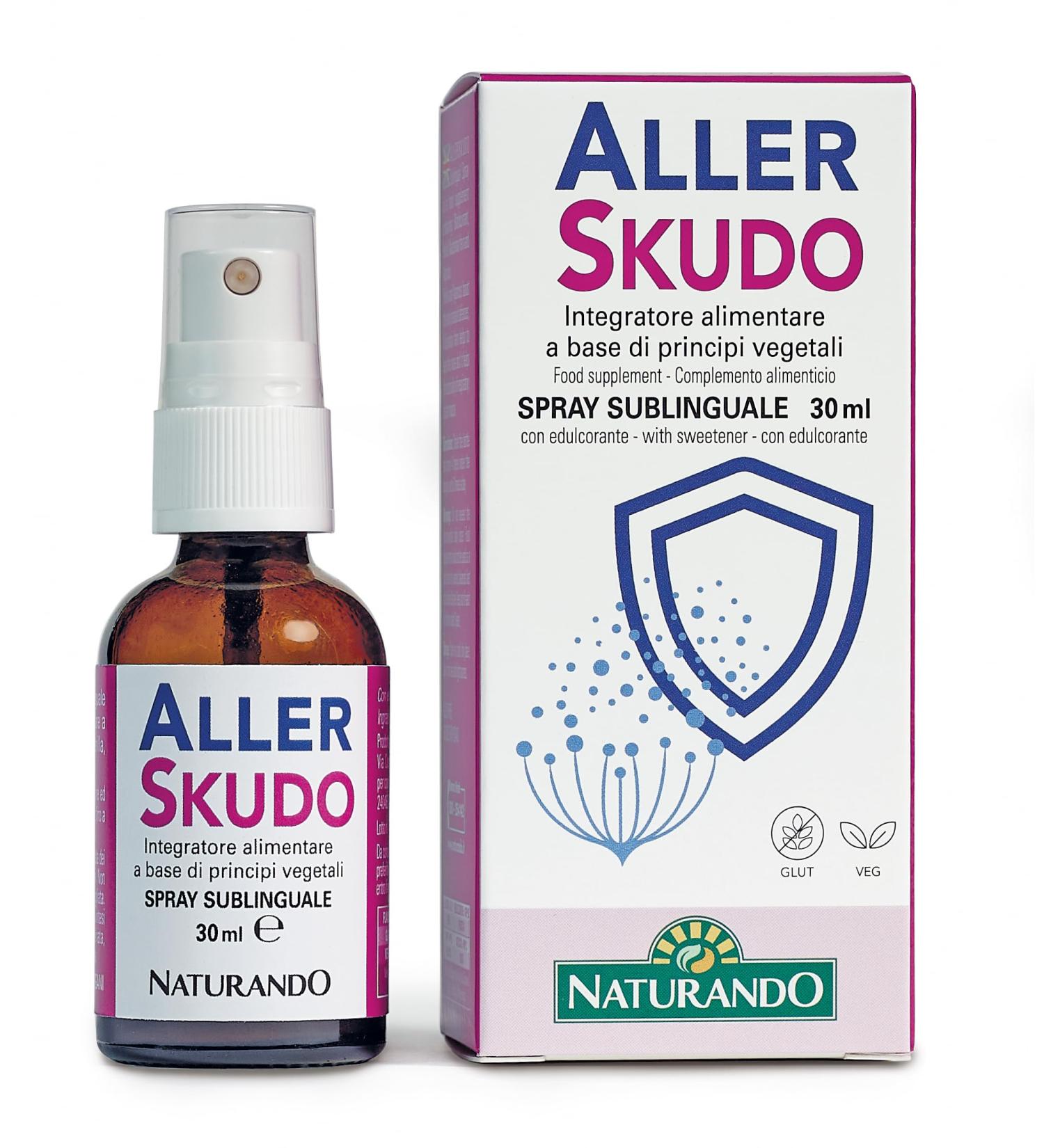 NATURANDO srl Naturando Aller Skudo Food supplement for the body with blackcurrant perilla and agaricus Spray 30 ml