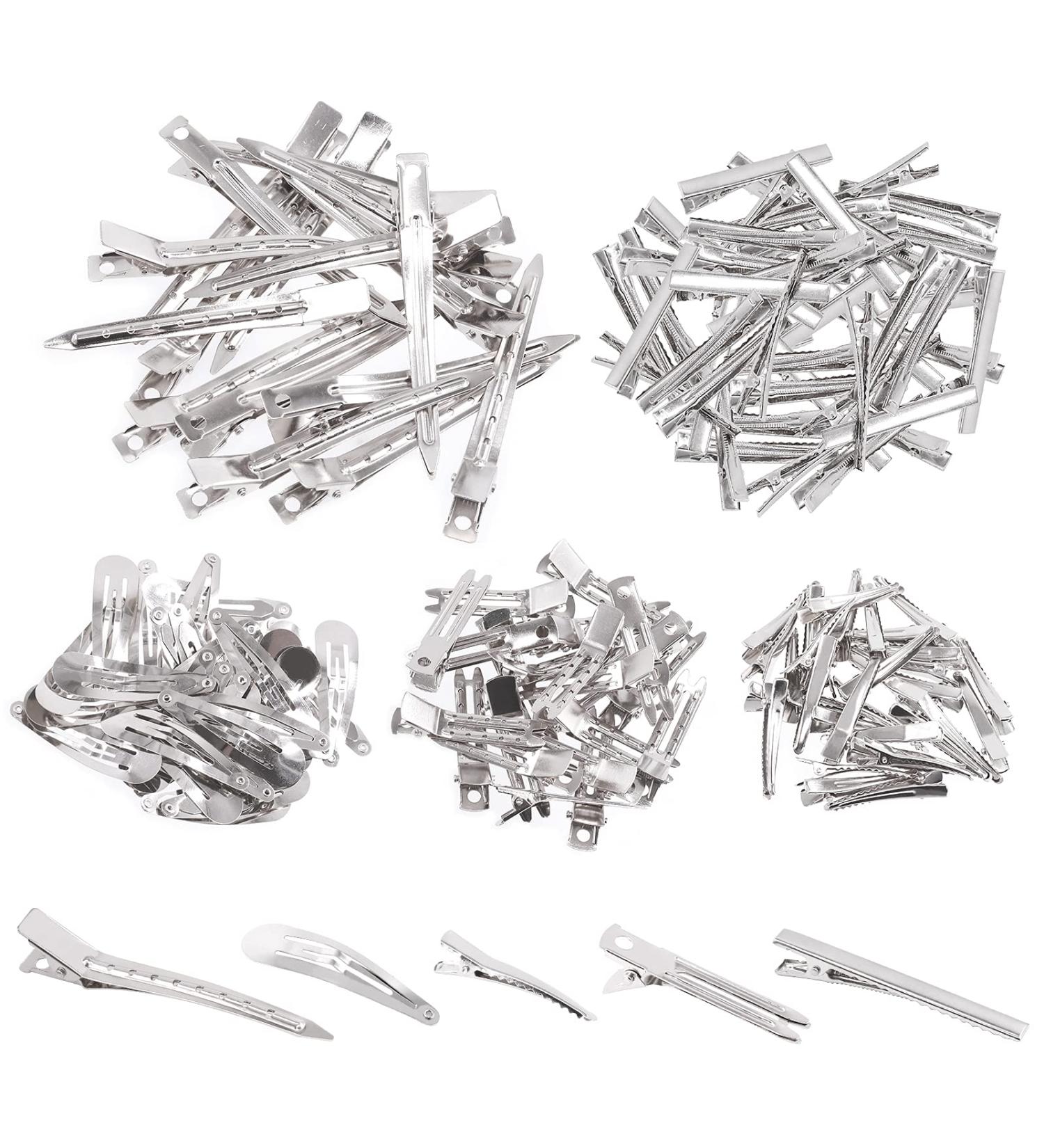 Swpeet 160Pcs Hair Clips for Silicone Resin Molds - 5 Patterns Metal Barrettes for DIY Resin Hair Clips Crafts - Buy Online on GoSupps.com