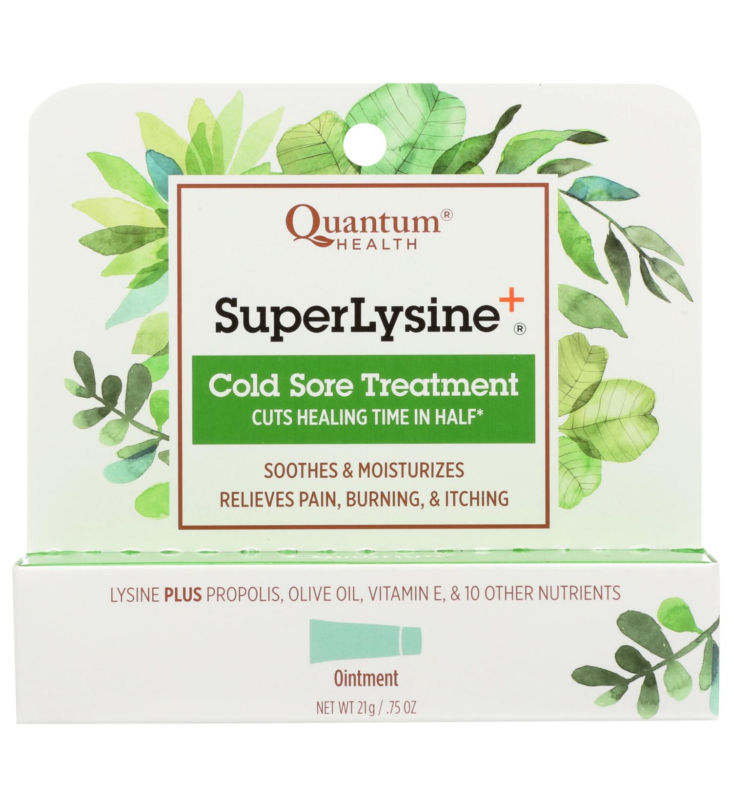 Quantum Health Super Lysine+ Cream Cold Sore Treatment Soothes & Moisturizes 0.75 Oz