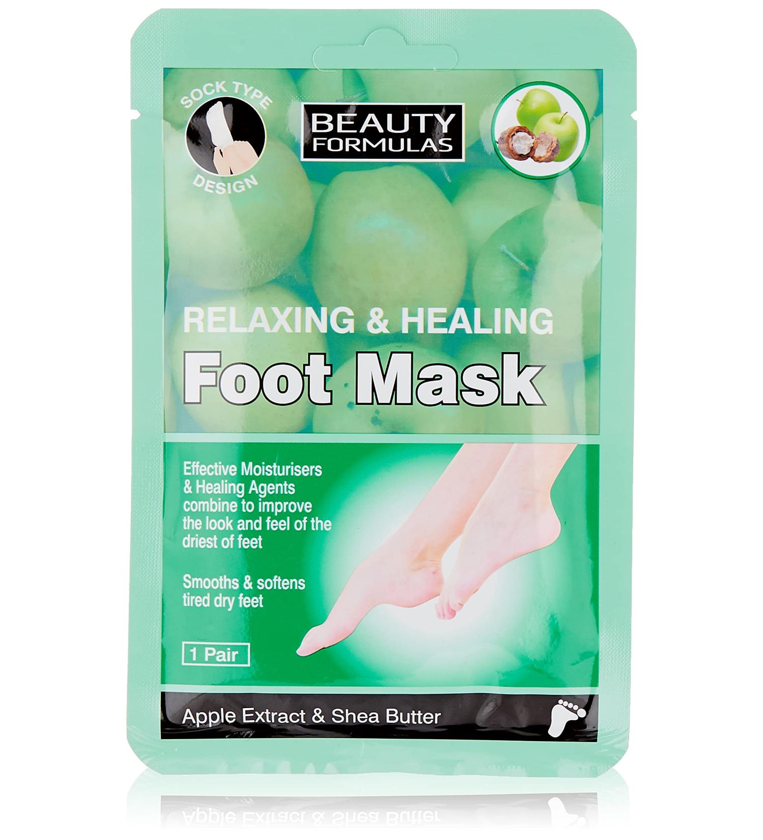 Beauty Formulas Relaxing And Healing Foot Mask 1-Pair - Buy Online on GoSupps.com
