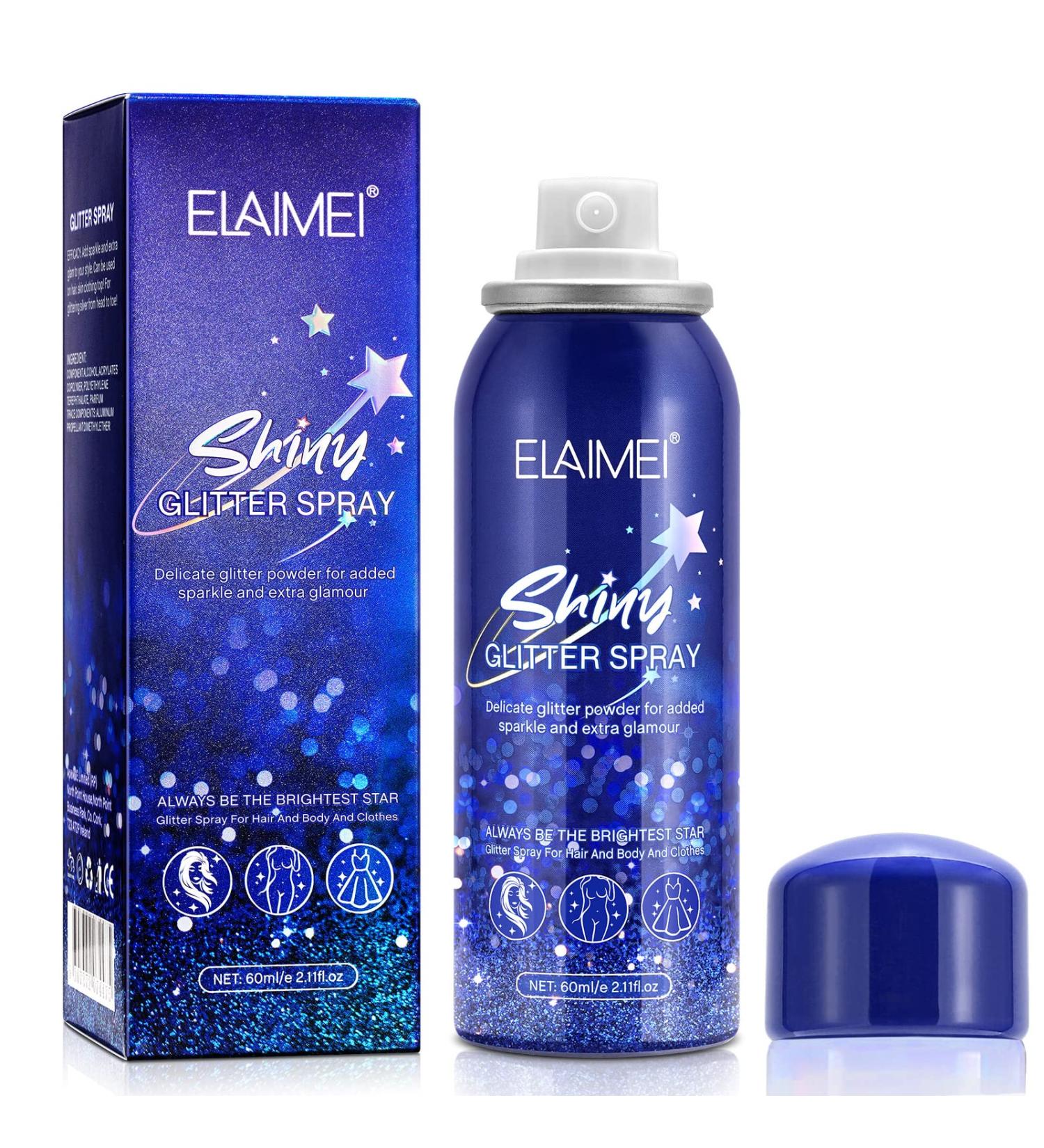 Shiny Glitter Spray - Quick-Drying Waterproof Body & Hair Glitter (2.11 oz) - Buy Online on GoSupps.com