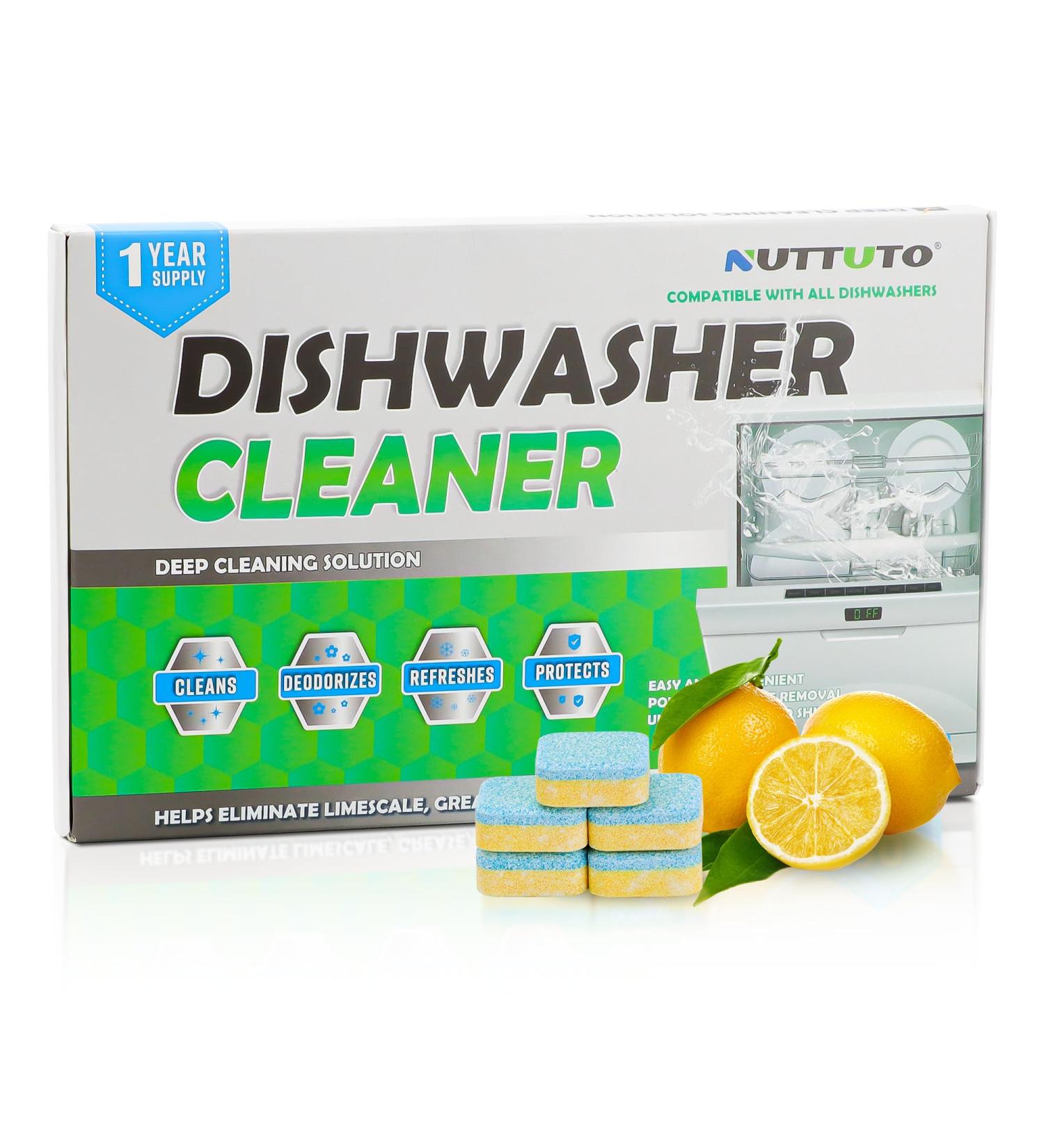 Buy Dishwasher Cleaner & Deodoriser Tablets - 30 Pack Deep Cleaner & Descaler Heavy Duty Natural Limescale Remover - 1 Year Supply - Buy Online on GoSupps.com