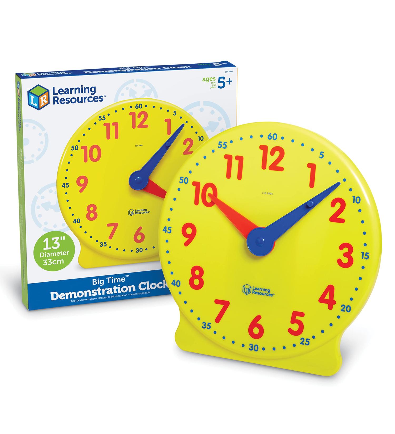Buy Learning Resources Big Time Learning 12-Hour Learning Clock - Educational Toys for Kids - International Shipping Available - Buy Online on GoSupps.com