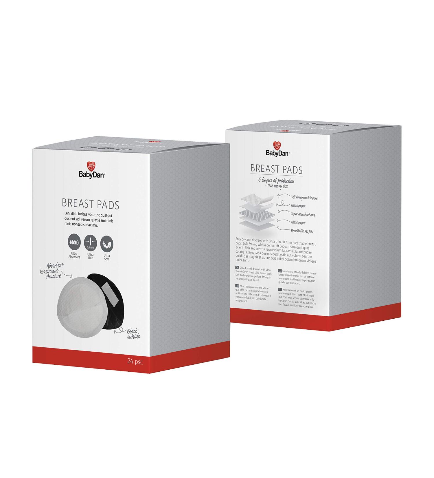 BabyDan Ultra Soft Disposable Nursing Pads for Breastfeeding & Pumping - Black 24 Pack - Buy Online on GoSupps.com