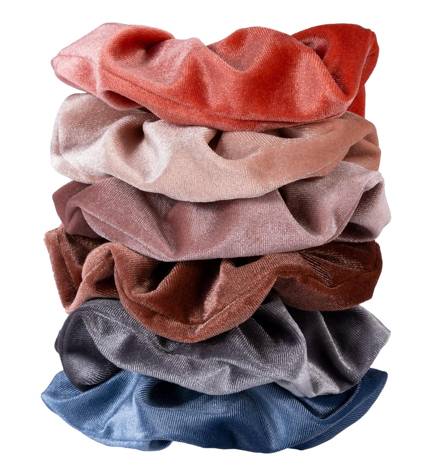 Rainspire Velvet Big Hair Scrunchies 6 Pack - Soft Hair Ties for Women/Girls in Light Colors - Perfect Hair Accessories for All Hair Types - Buy Online on GoSupps.com