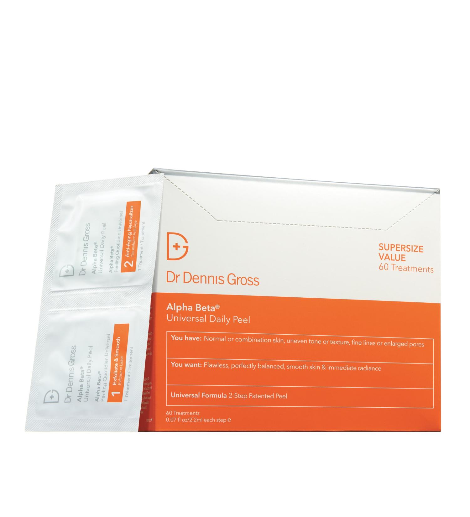 Dr. Dennis Gross Skincare Alpha Beta Extra Strength Daily Peel | 60 Treatments 60 Count (Pack of 1)