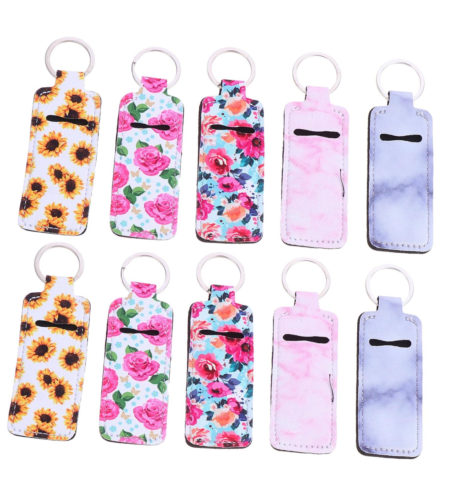 FRCOLOR Shampoo Lipstick Set Lip Balm Set Mini containers Shampoo Container Mini Keychain Neoprene Key Chain Lip Balm Holder Lip Balm Sleeves Keychain Lipstick Bag Holder Lipstick - Buy Online on GoSupps.com