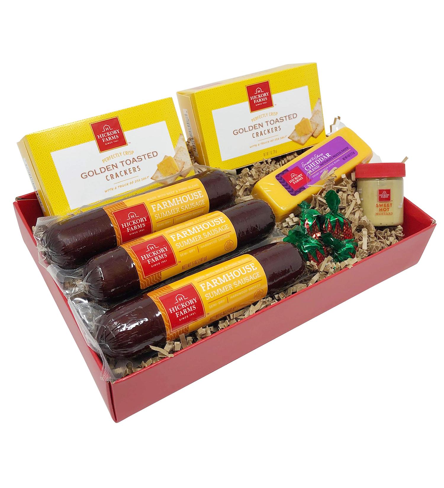Hickory Farms Sausage & Cheese Collection Deluxe Gift Set - 1.4 lbs - Buy Online on GoSupps.com