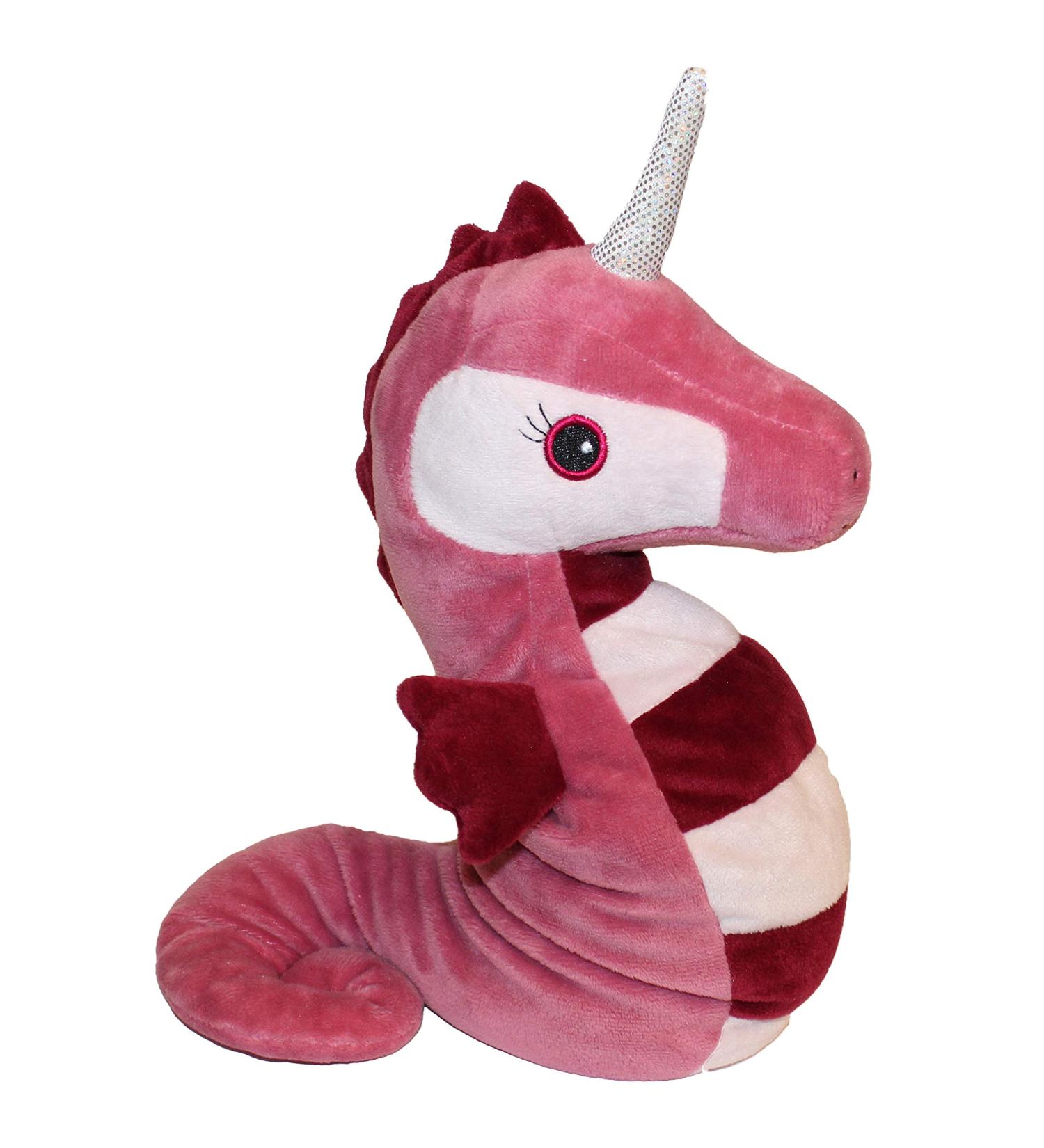 Warmies Heat Pad/Soft Toy "Sea Unicorn Pink" Millet Lavender Filling 35cm 700g Pink 1 Piece (Pack of 1)