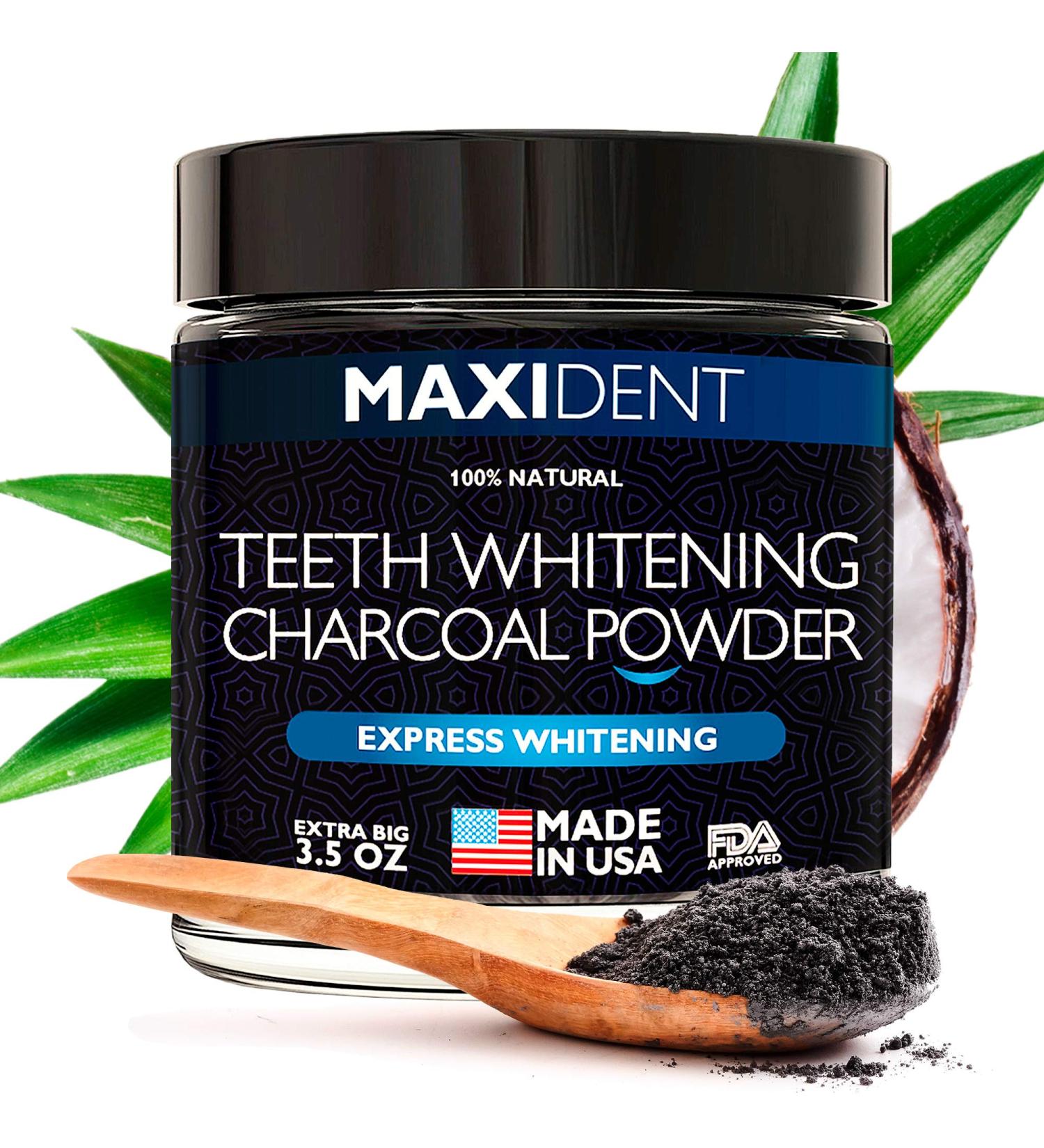 Organic Activated Charcoal Teeth Whitening Powder | USA Made Coconut Charcoal | Safe & Effective Tooth Whitener | Better than Strips & Gels - Buy Online on GoSupps.com