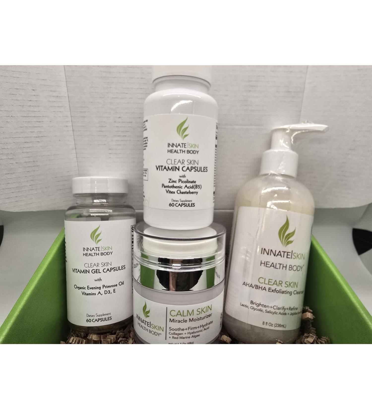 Clear Skin Vitamin System AHA/BHA Cleanser and Calm Skin Moisturizer. Four in one box. - Buy Online on GoSupps.com