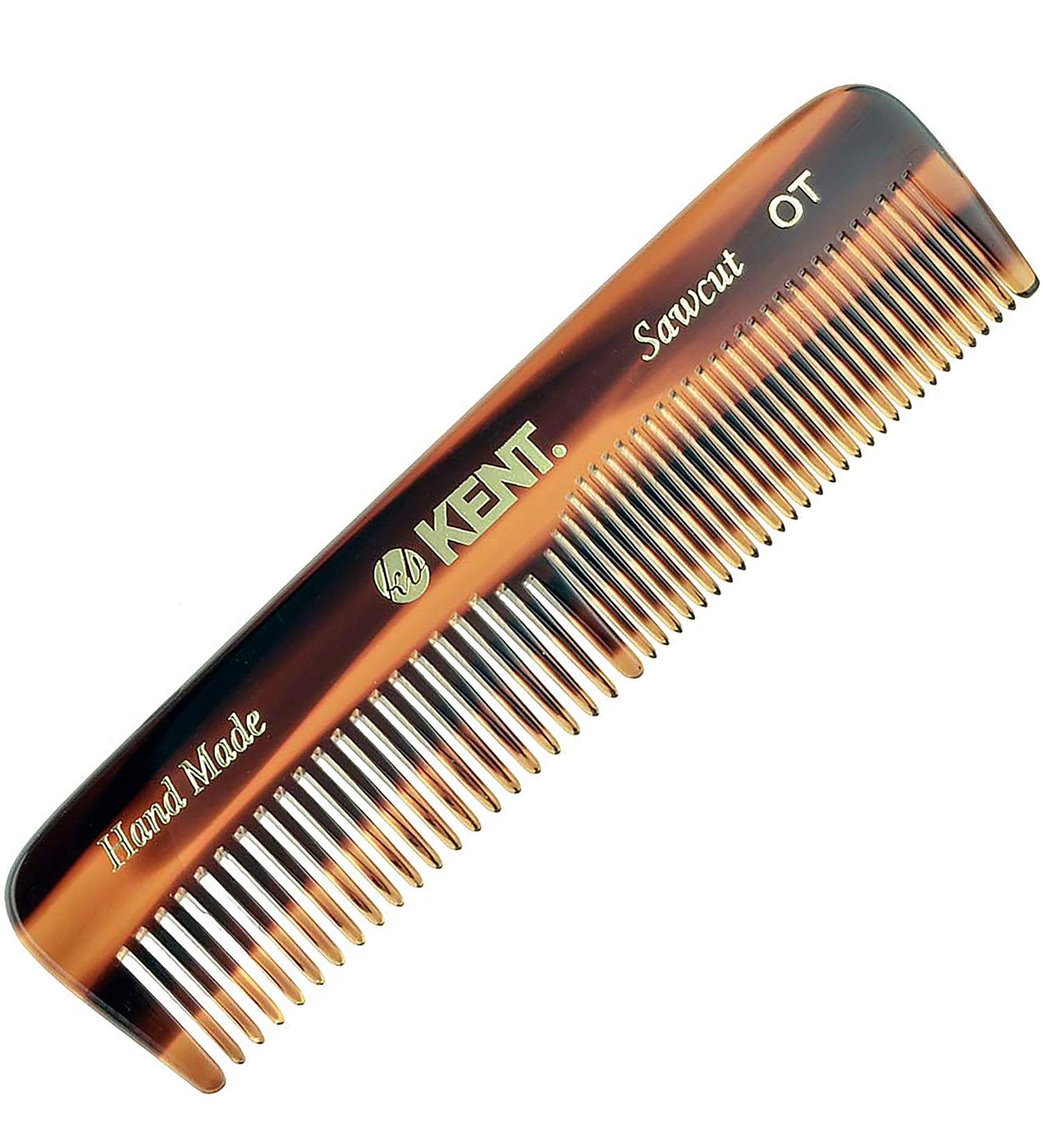 Kent A OT Double Tooth Hair Pocket Comb - Handmade in England for Hair, Beard, and Mustache Grooming - Small Fine/Wide Teeth - Men, Women, Kids - Saw Cut Hand Polished - Buy Online on GoSupps.com
