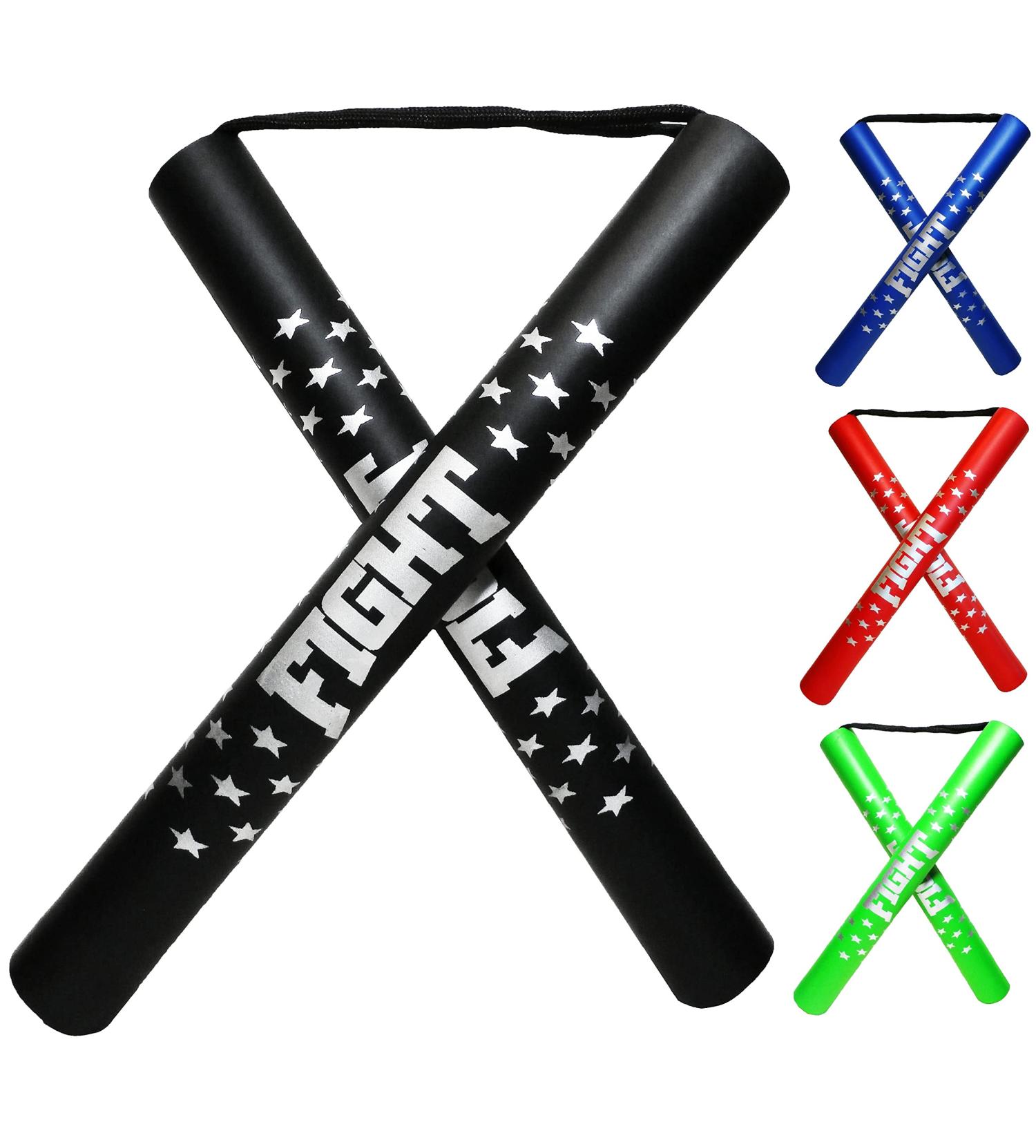 F.A.L. Safe Foam Rubber Nunchakus for Kids & Beginners - Black | Training Nunchucks with Cord - Buy Online on GoSupps.com