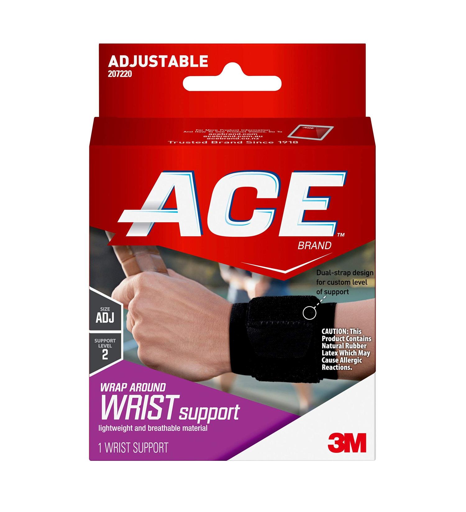 ACE Wrap Around Wrist Support Black - Comfortable Compression and Stability - Buy Online on GoSupps.com