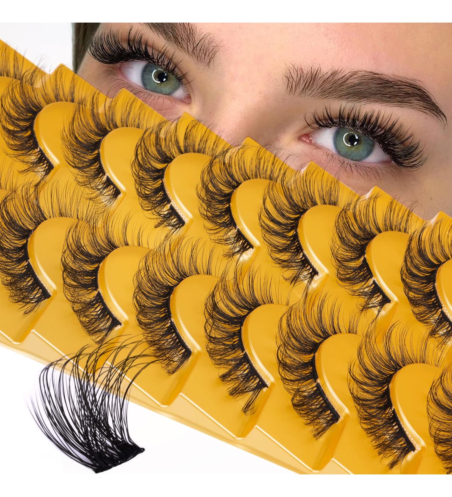D Curl Natural Eyelash Clusters - 9 Pairs Mega Volume Mink Lash Extensions by Goddvenus - Buy Online on GoSupps.com