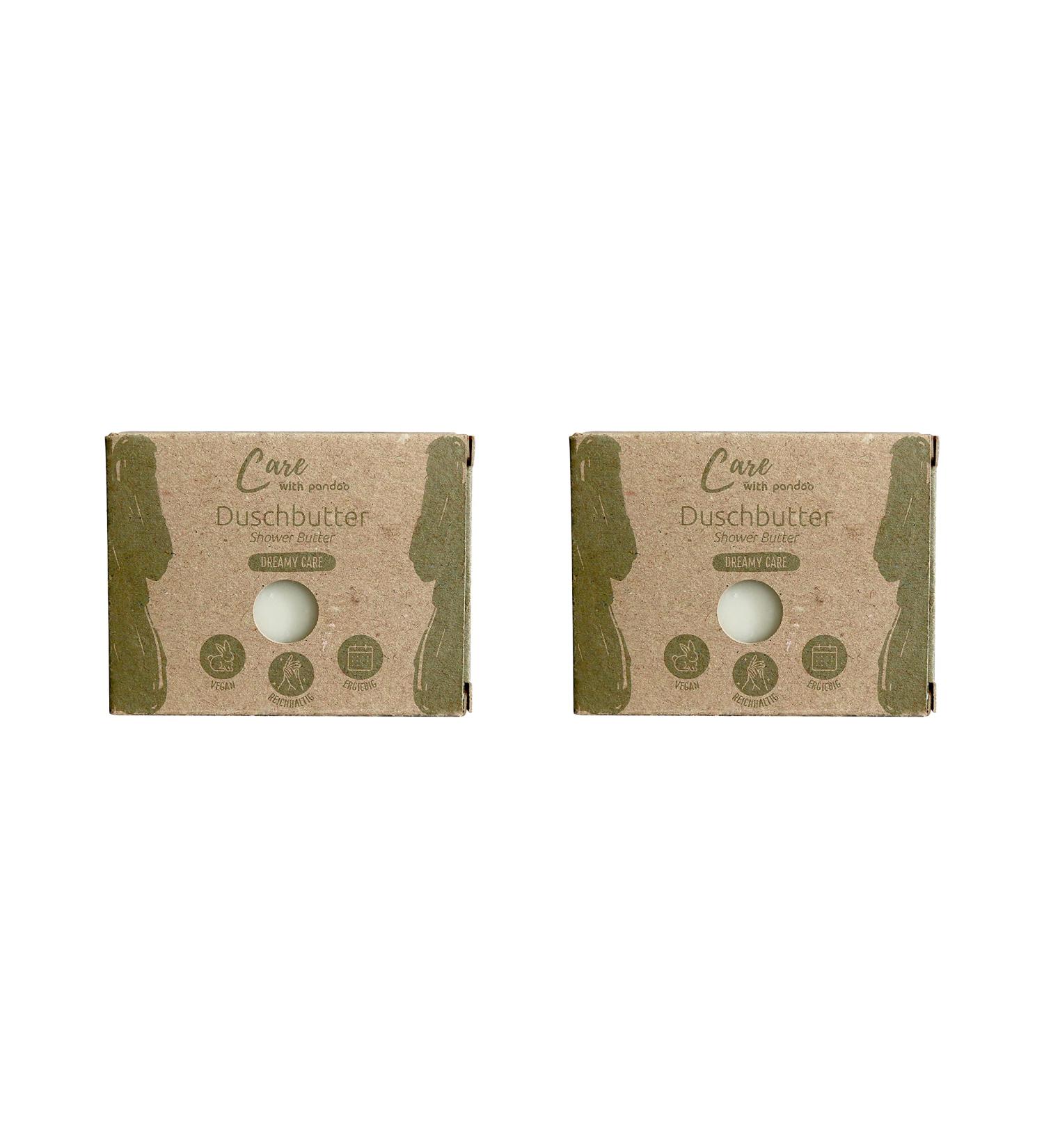 pandoo Dreamy Care Shower Butter 100 g natural and vegan solid shower soap for men and women 2 pieces - Buy Online on GoSupps.com