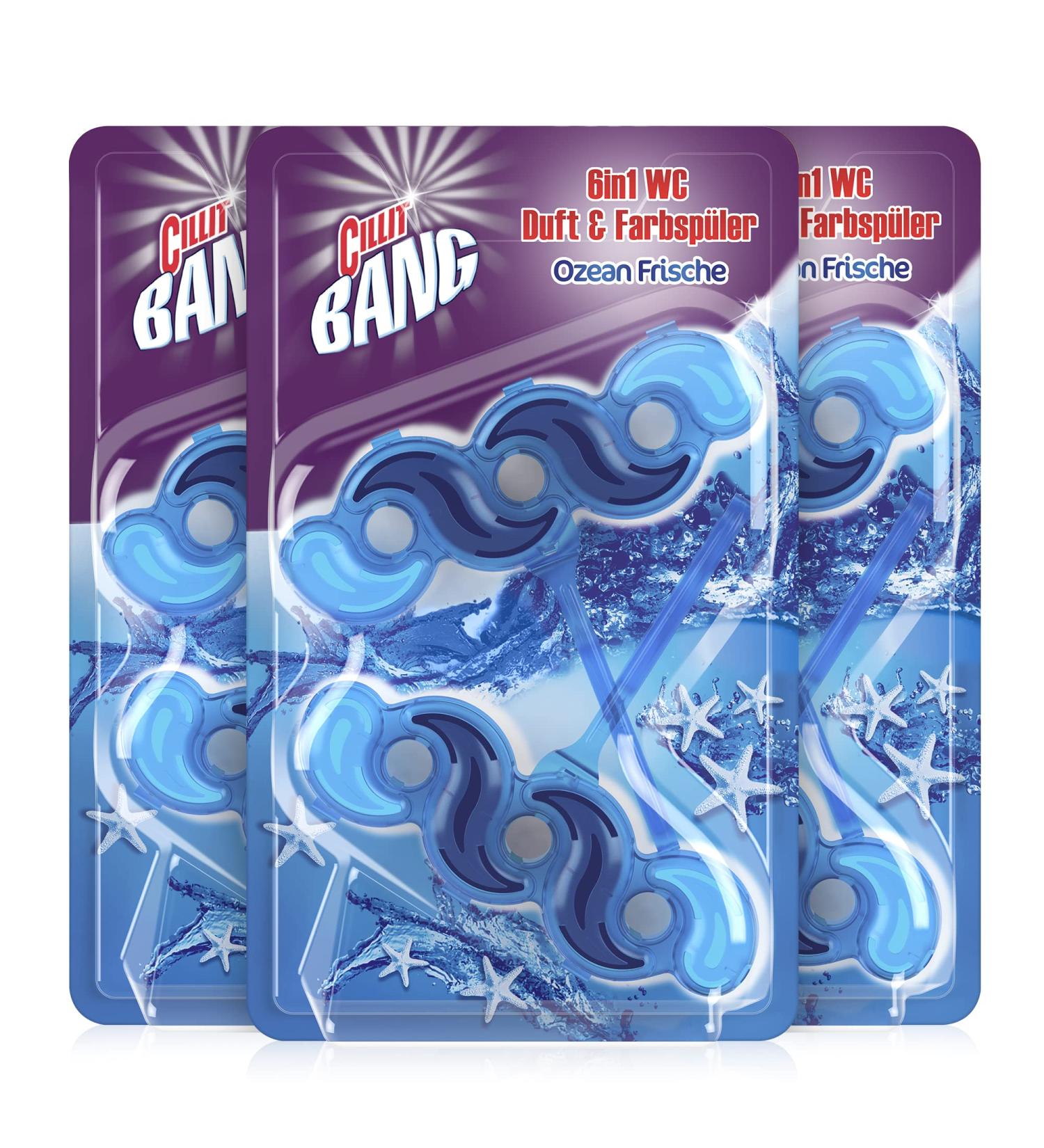 Cillit Bang Blue Wave WC Rinse Ocean Fresh Toilet Cleaner Foam | 3 x 2 Pack for Sparkling Clean Toilets - Buy Online on GoSupps.com