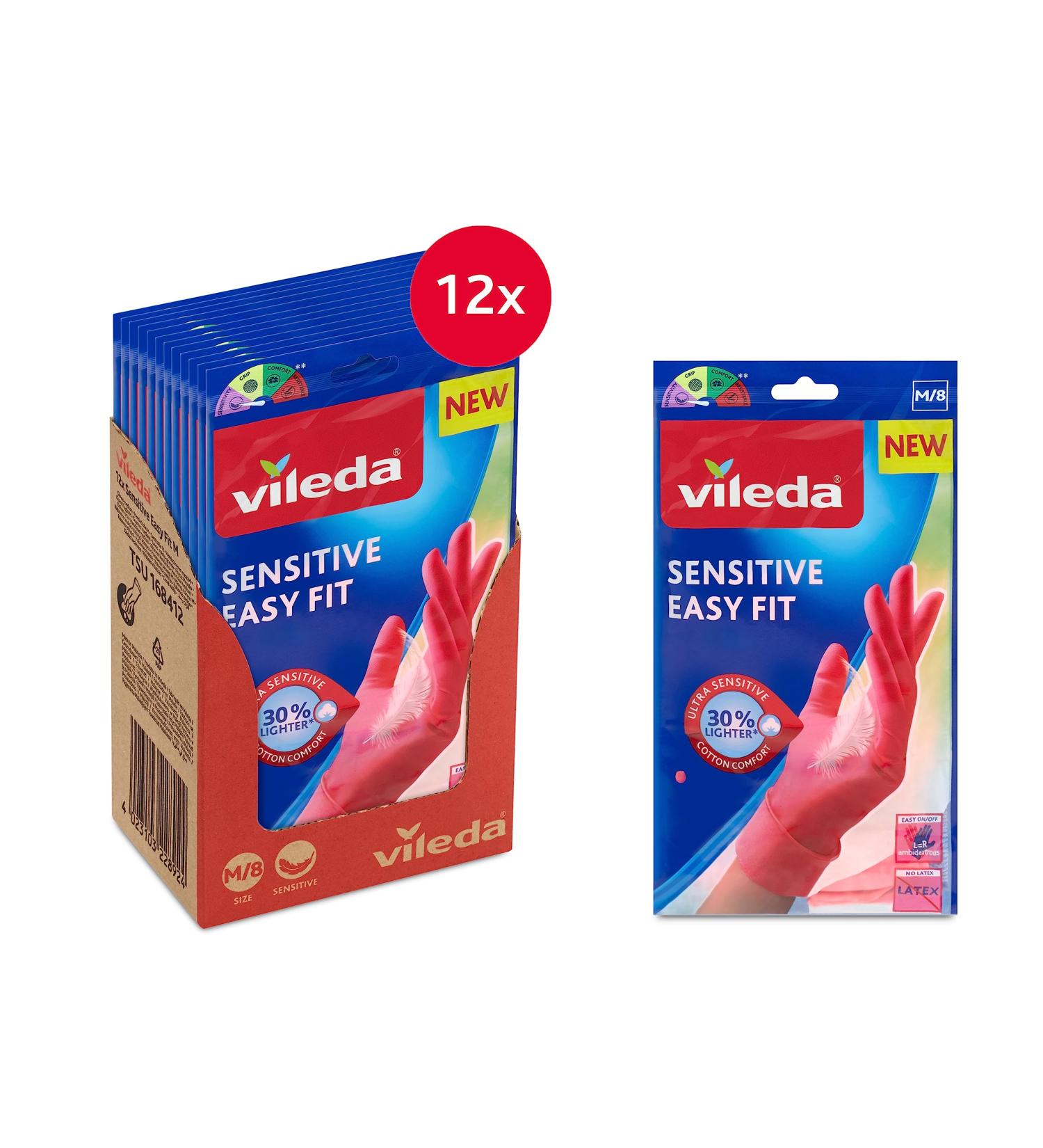 Vileda gloves pink m - medium