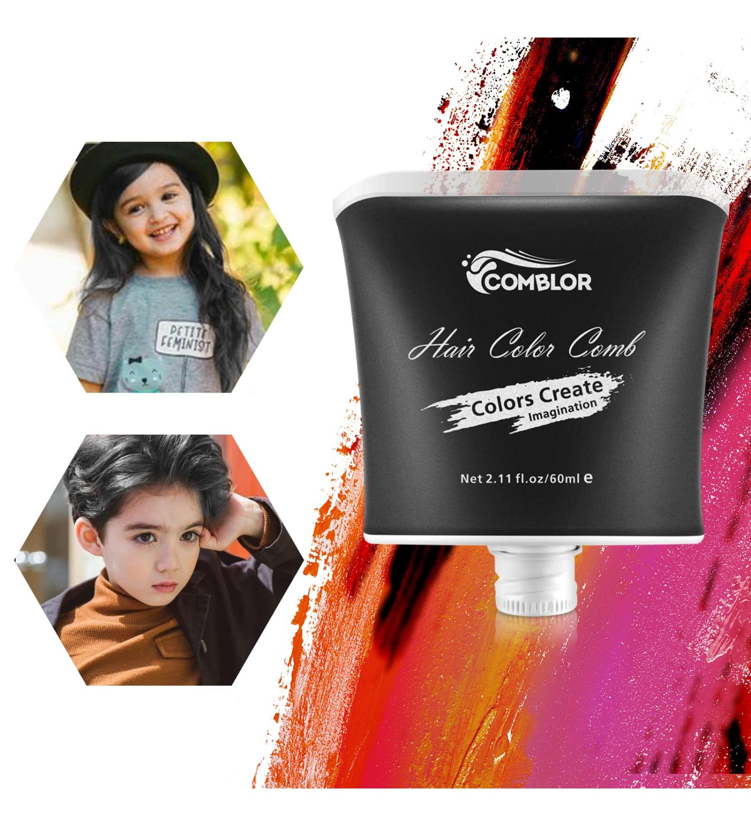 Temporary Hair Dye - Black Hair Chalk for Kids - Wash Out Hair Color - Great for Birthday, Christmas, Halloween - 60g (1 Pack) - Buy Online on GoSupps.com