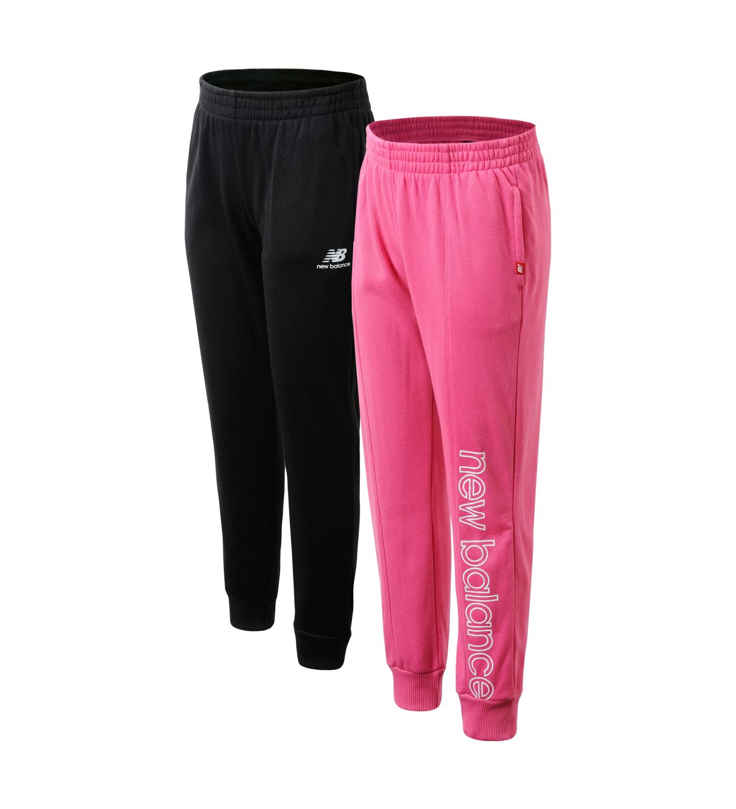 New Balance Girls' Active Fleece Joggers - Bright Pink/Black - Size 10-12 - Buy Online on GoSupps.com