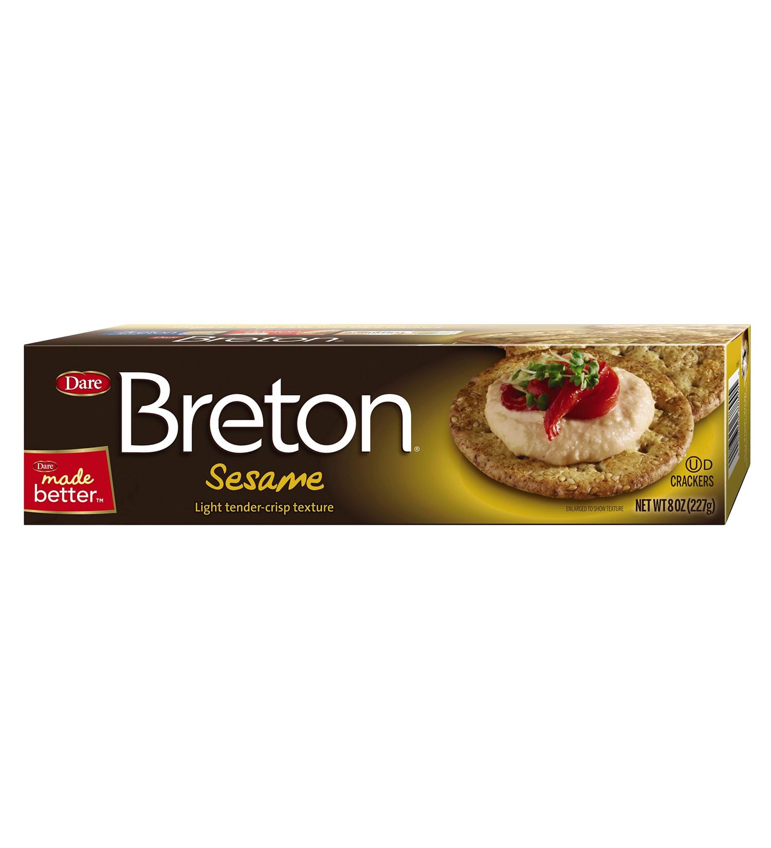 Dare Sesame Breton Crackers 8 oz - Delicious & Crunchy Snack - Buy Online on GoSupps.com
