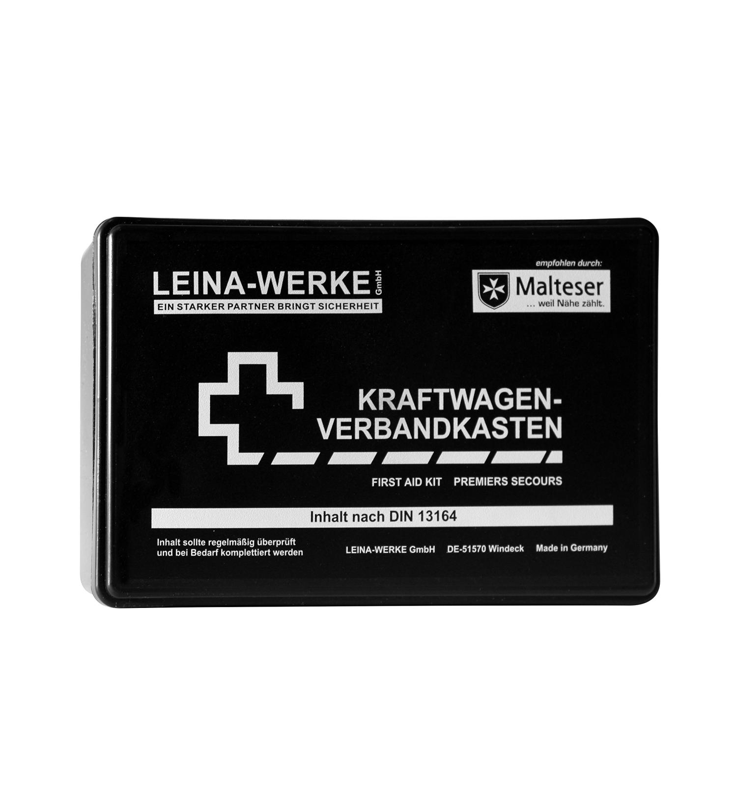 Leina-Werke 10002 Car First Aid Kit Standard Black/White